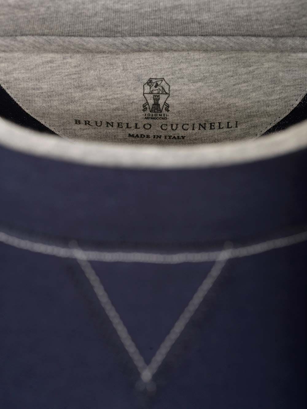 Shop Brunello Cucinelli Jersey T-shirt In Blue