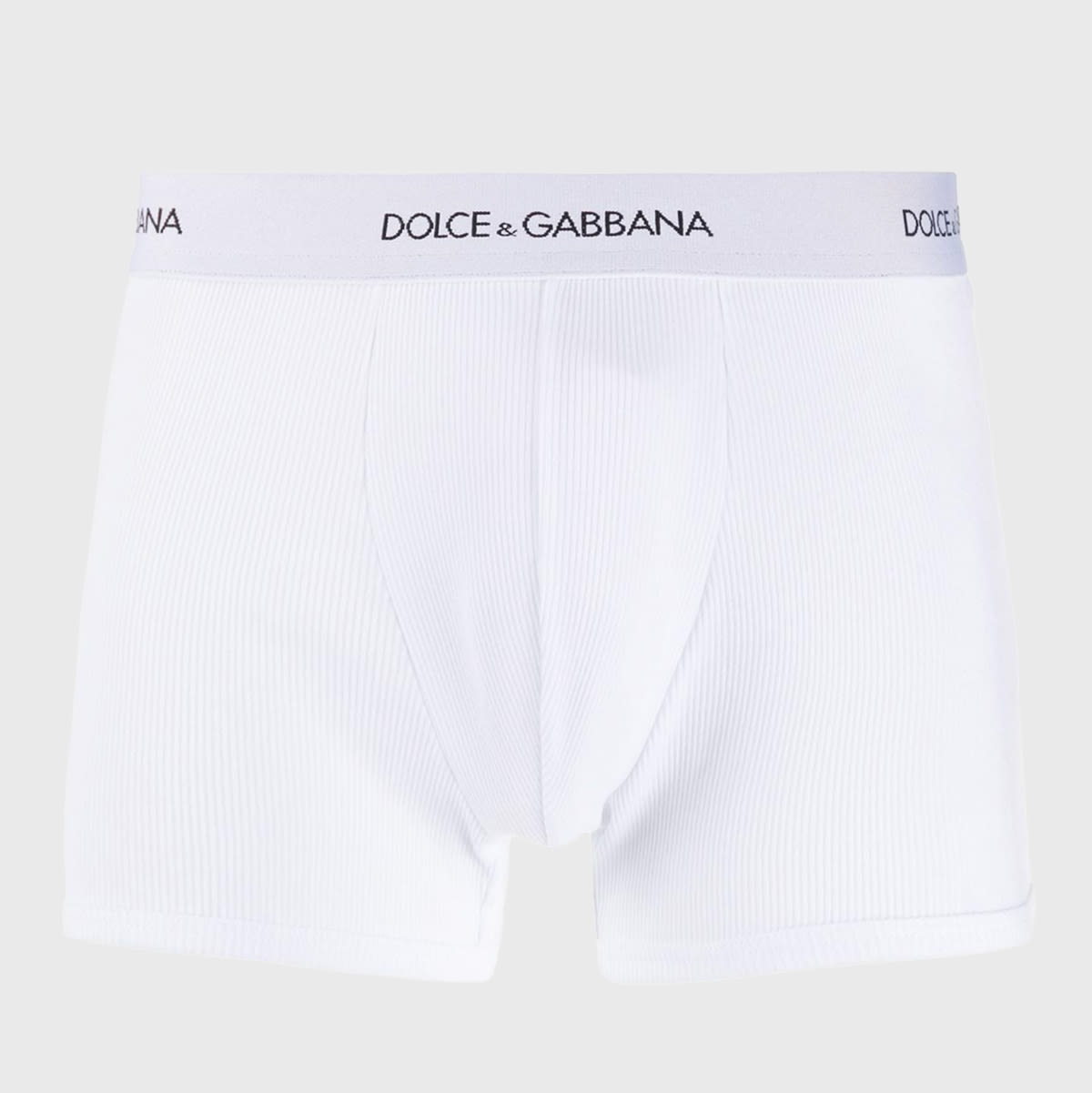 Shop Dolce & Gabbana White Cotton Boxers In Biaco Ottico