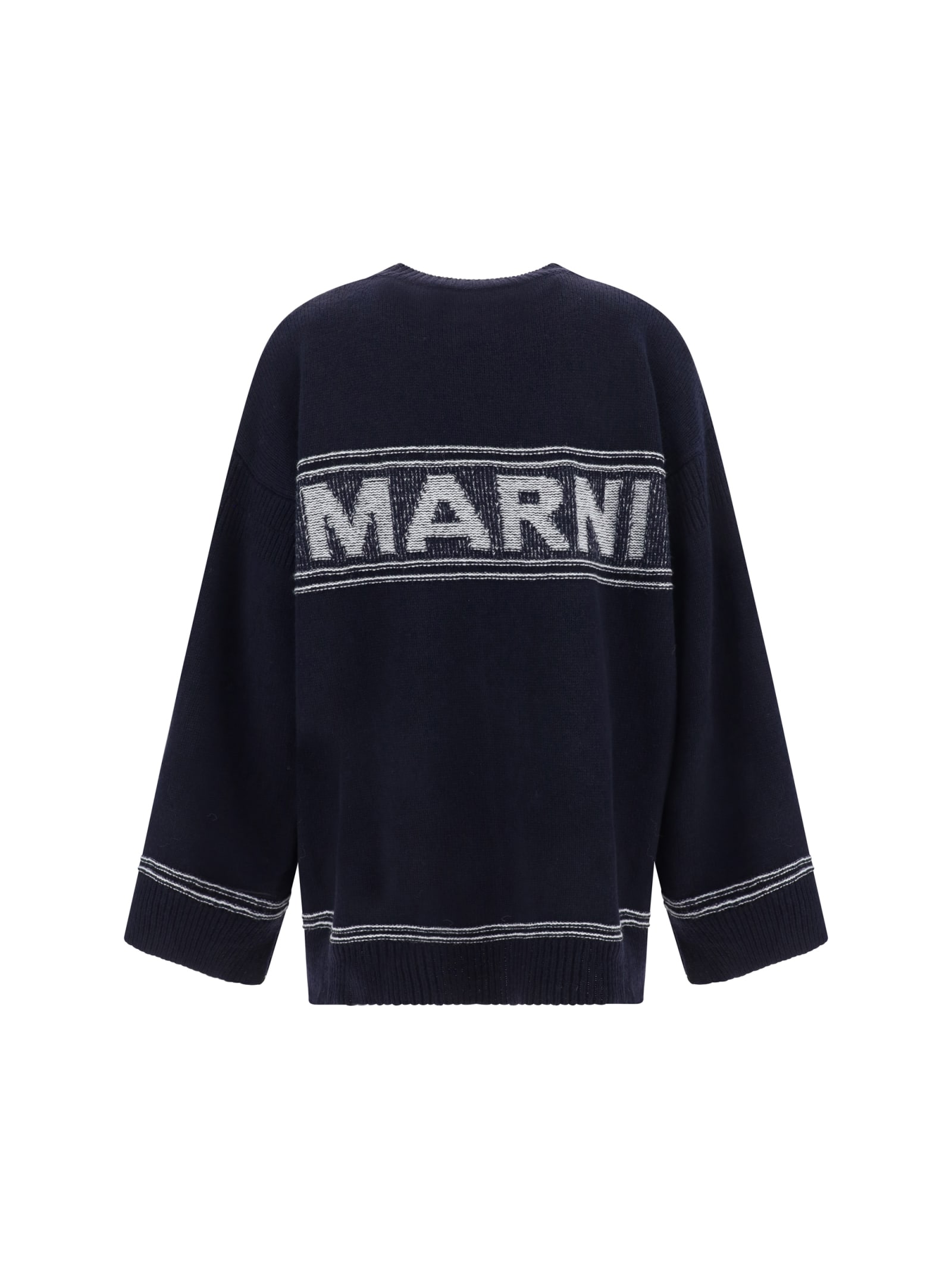 Shop Marni Cardigan In Light Navy