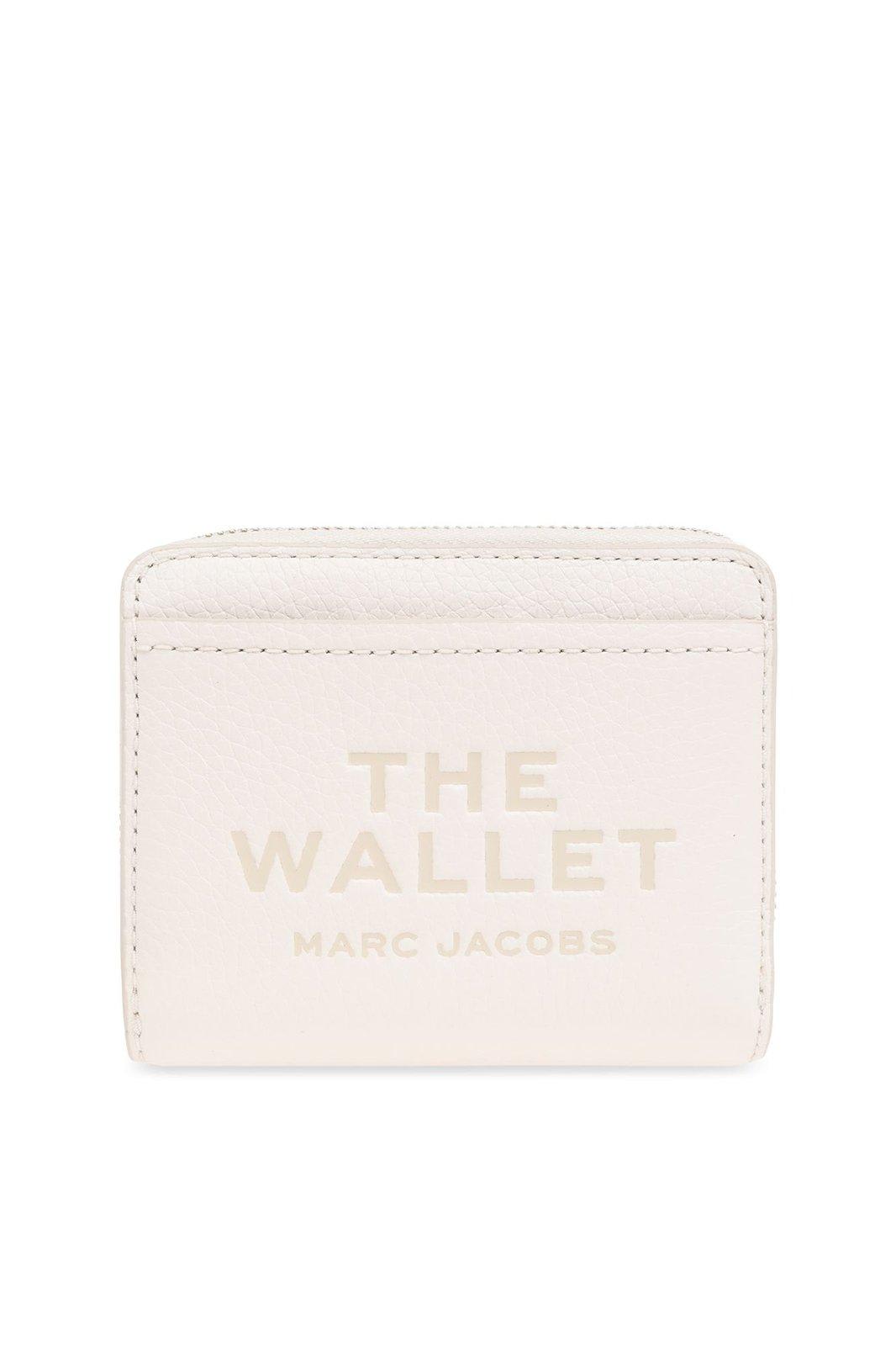 Shop Marc Jacobs Logo Printed Zipped Mini Compact Wallet In Cotton