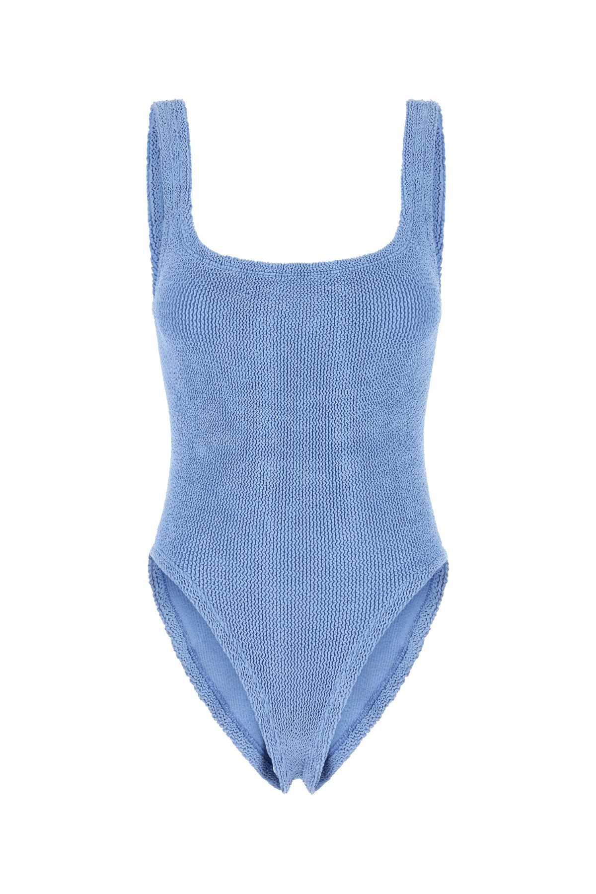 Hunza G Cerulean Blue Stretch Nylon Swimsuit In Blue