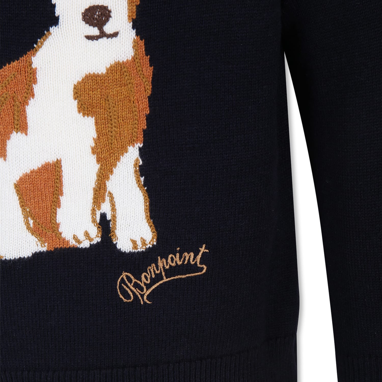 Shop Bonpoint Blue Sweater For Boy With Dog