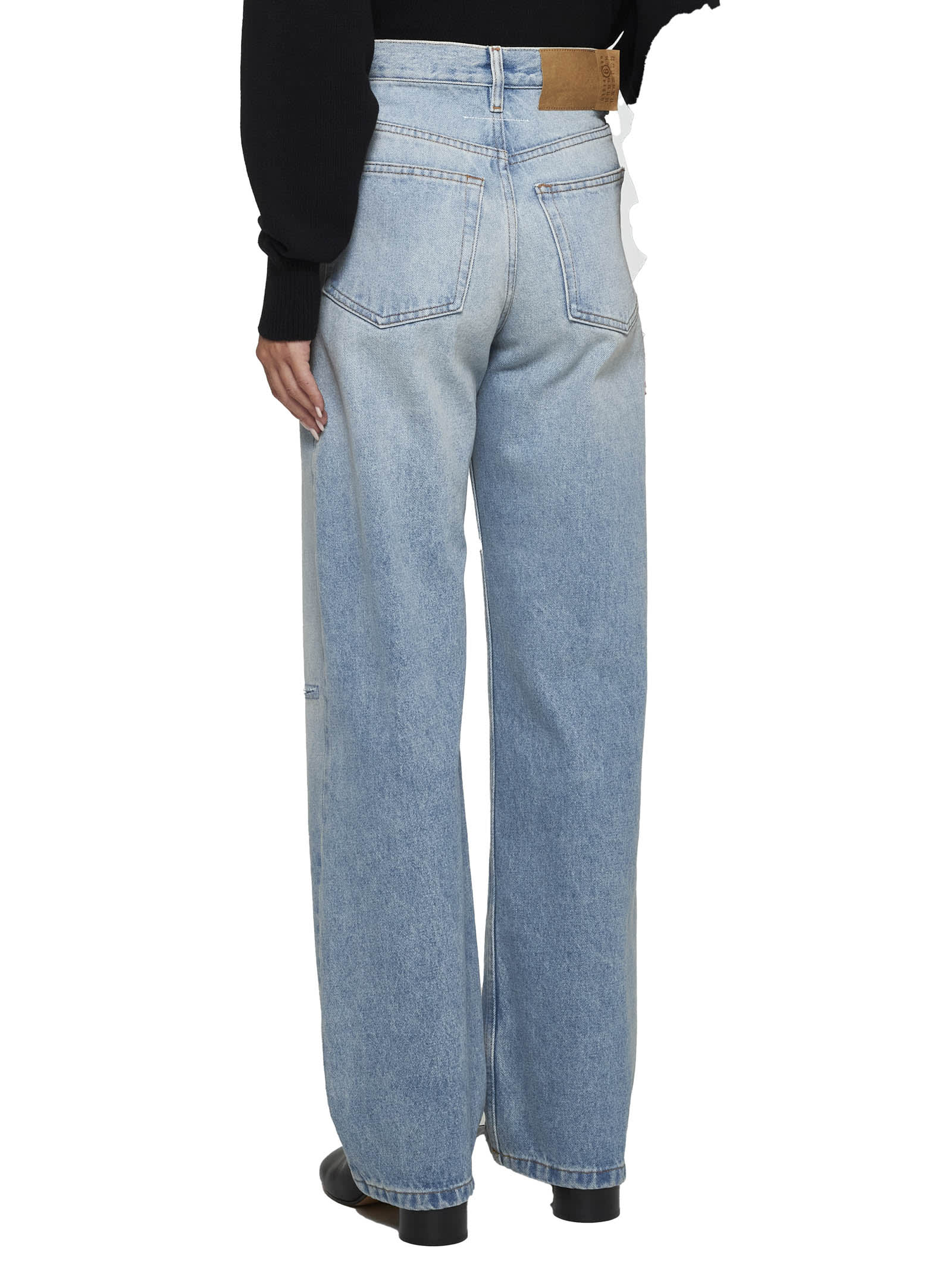 Shop Mm6 Maison Margiela Jeans In Blu