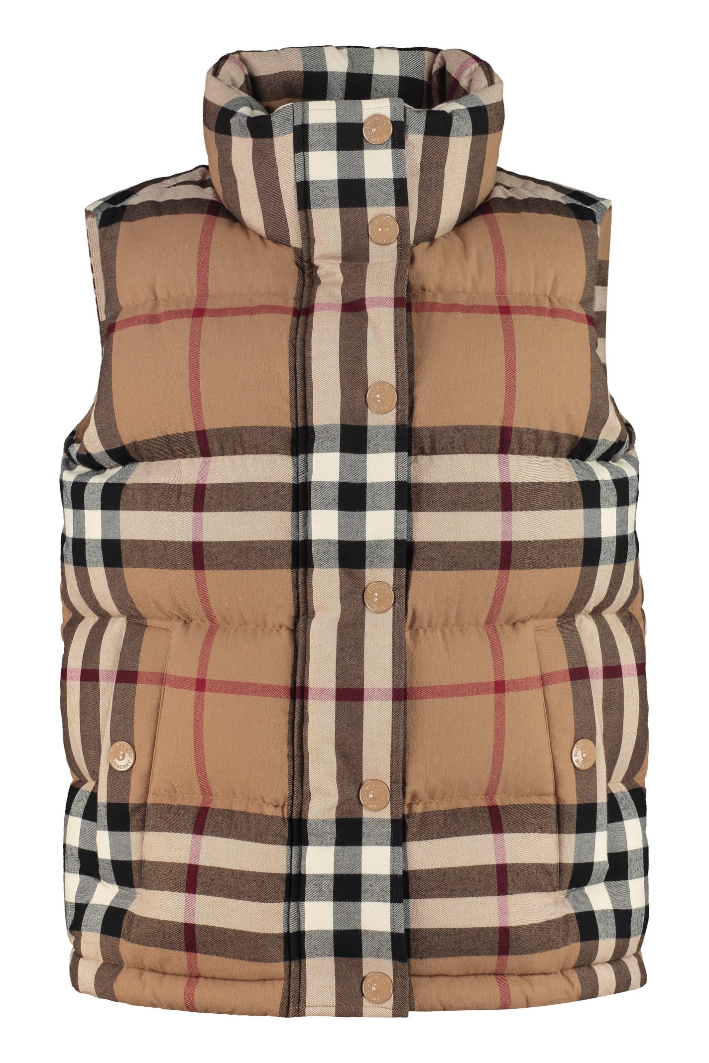 Photo of  Burberry Padded Cotton Flannel Jacket- shop Burberry Dresses online sales