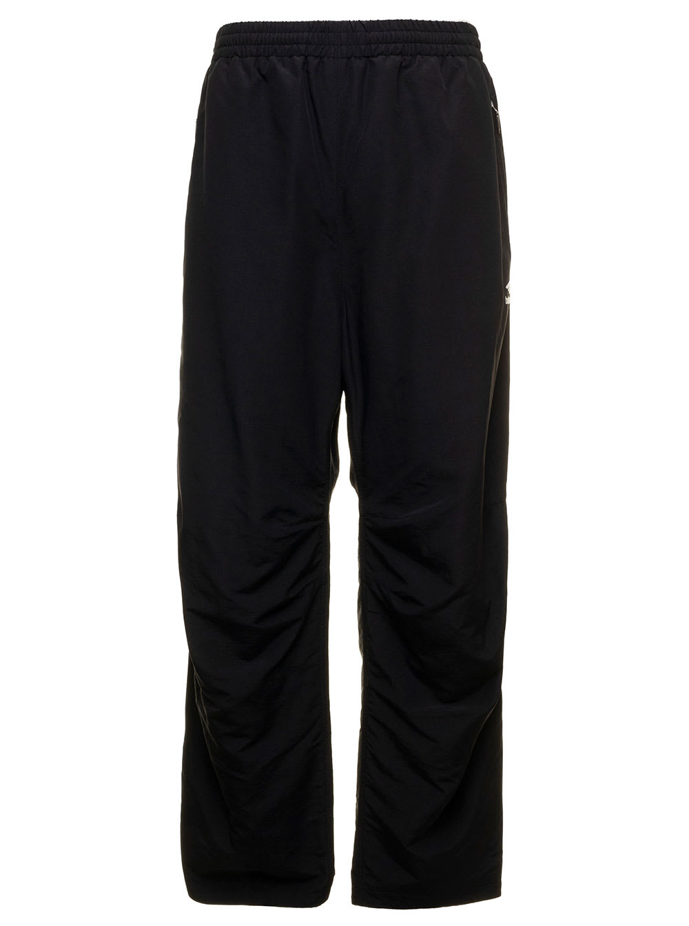 Balenciaga Tracksuit Black Technical Fabric Trousers With Logo Balenciaga Man