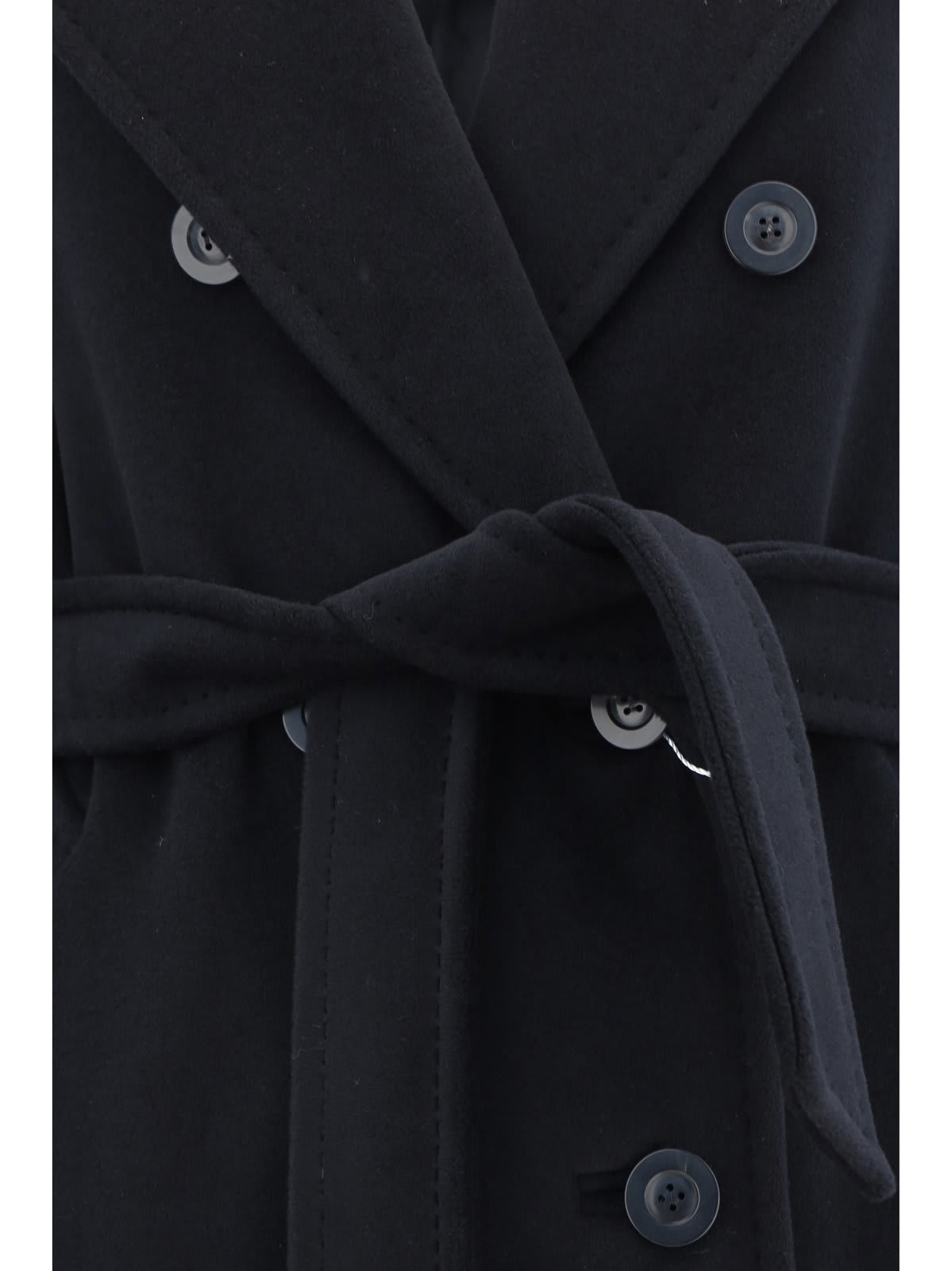 Shop Max Mara Madame Double-breasted Coat In Black