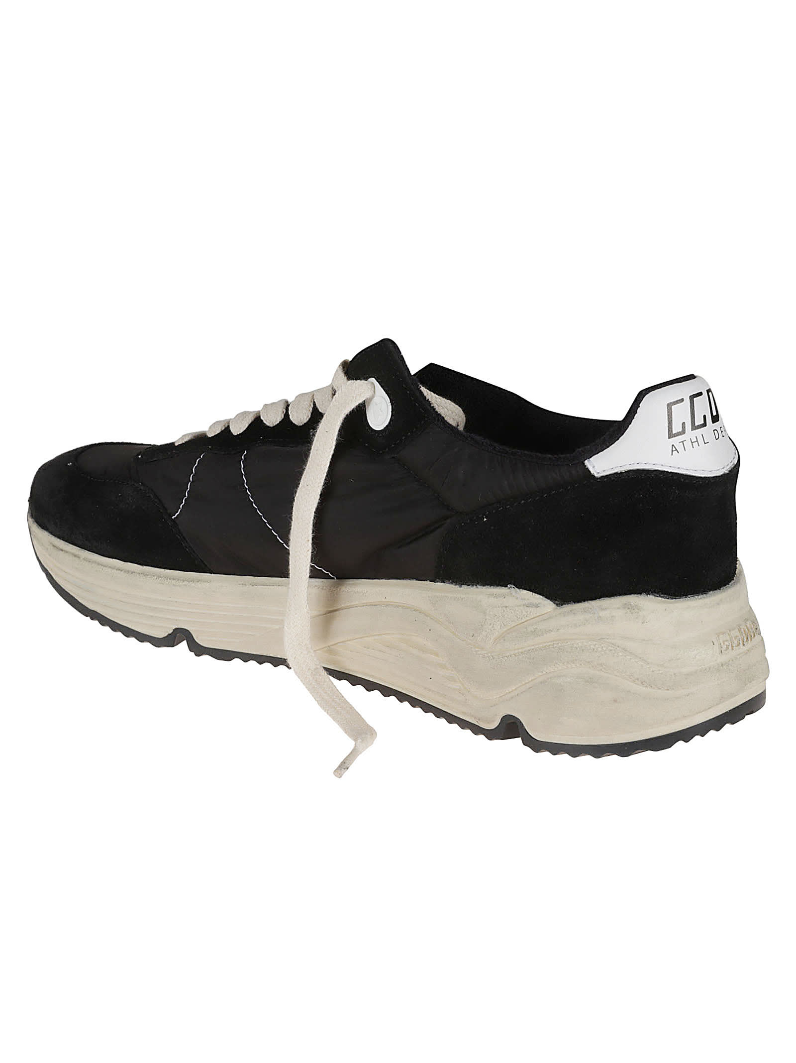 Golden Goose Men Running Sole Sneakers In Black