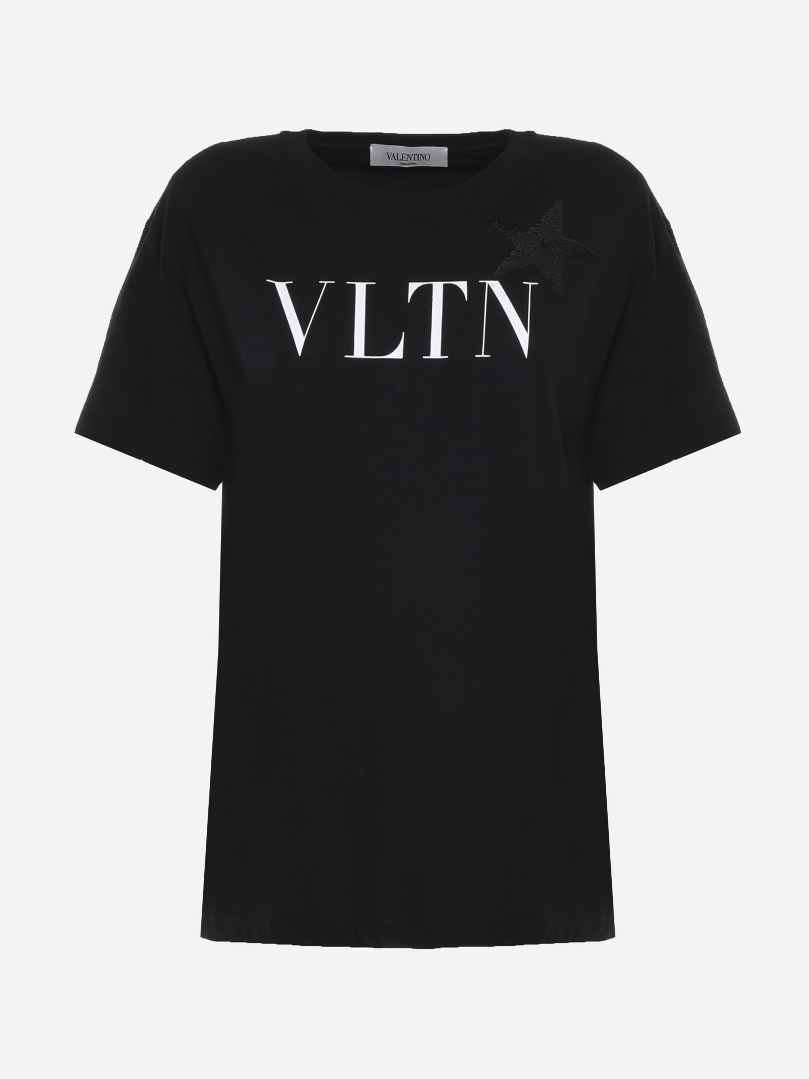 Valentino Cotton T-shirt With Contrasting Vltn Print