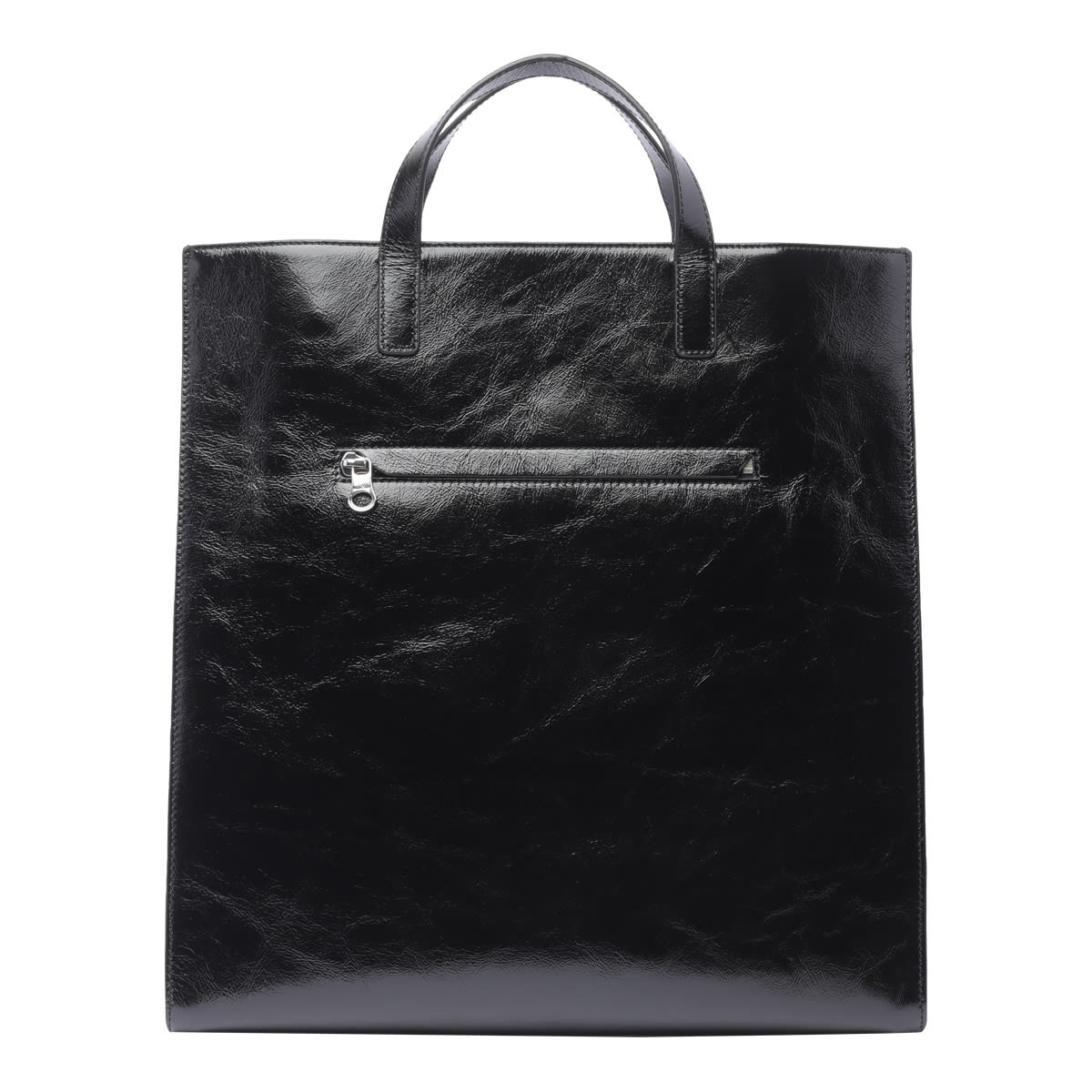 Shop Courrèges Heritage Naplack Tote Bag In Black