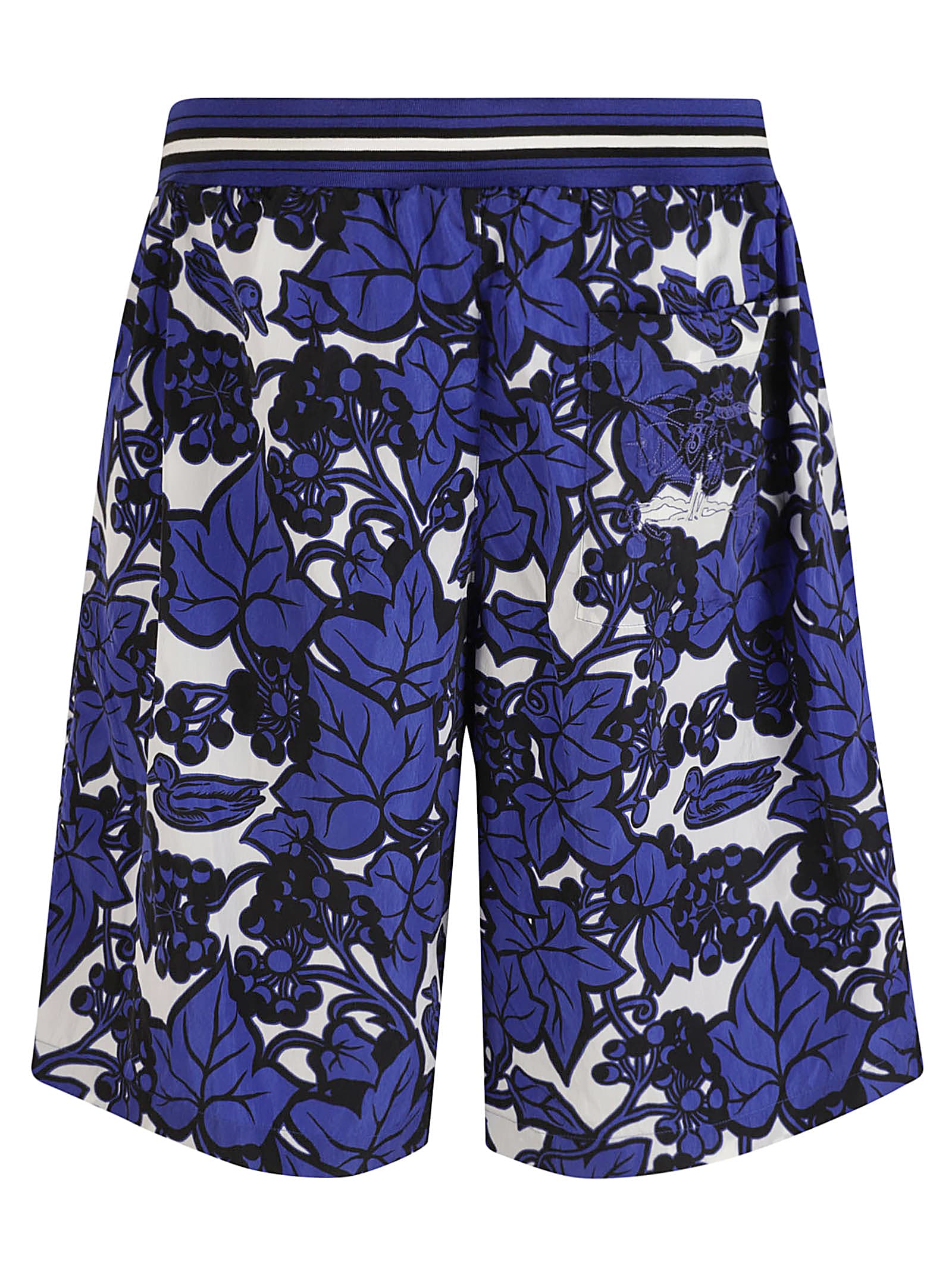 Burberry Elastic Stripe Waist Patterned Shorts In Knight Ip Pattern