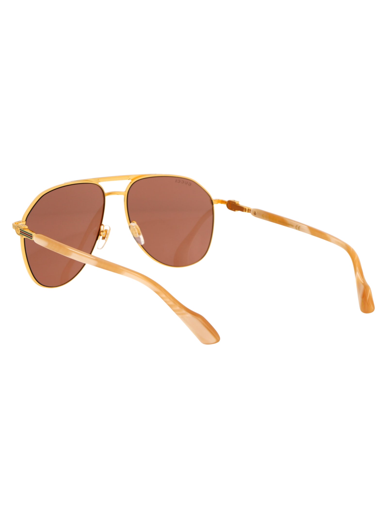Shop Gucci Gg1220s Sunglasses In 003 Gold Gold Brown