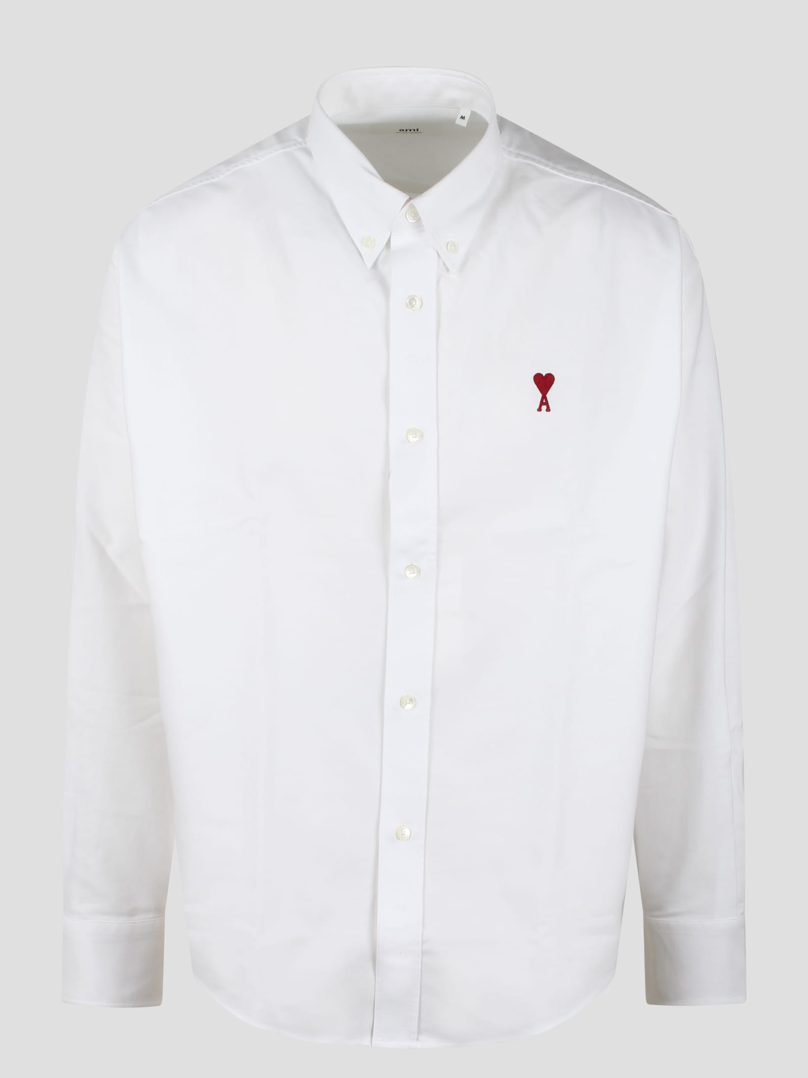 Ami Alexandre Mattiussi Ami De Coeur Oxford Shirt In White