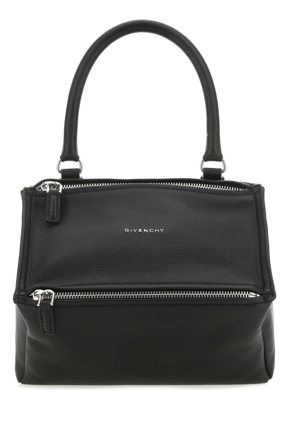 Black Leather Small Pandora Handbag