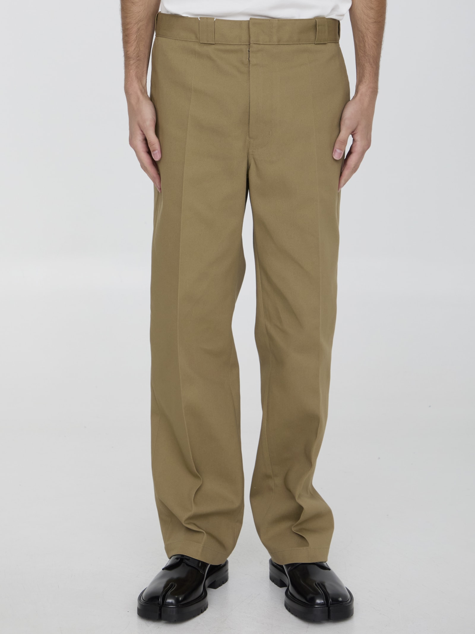 Shop Maison Margiela Pleated Trousers In Beige