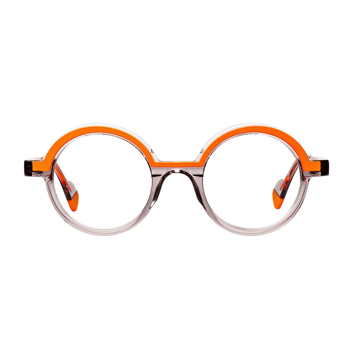 Matttew Arcus 1713 Grigio Cristallo Arancione Glasses In Multi