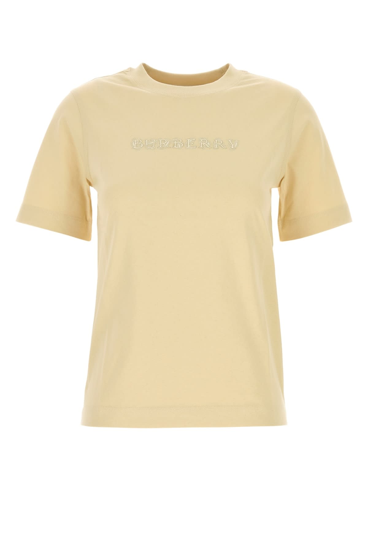 Burberry T-shirt In Gold