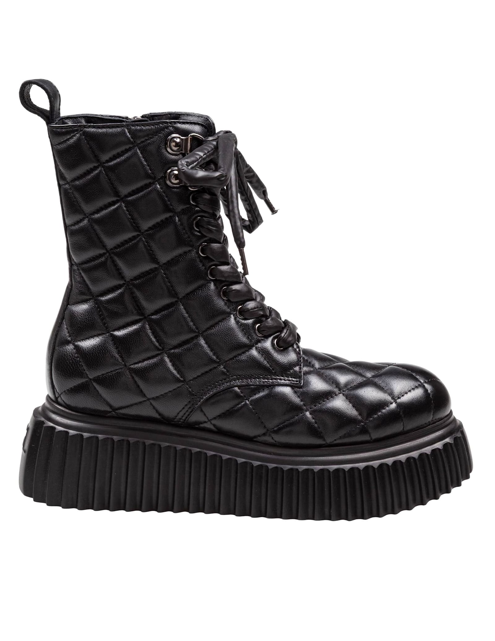 Agl Attilio Giusti Leombruni Quilted Leather Softy Lowboot Ankle Boot In Black Color In Black