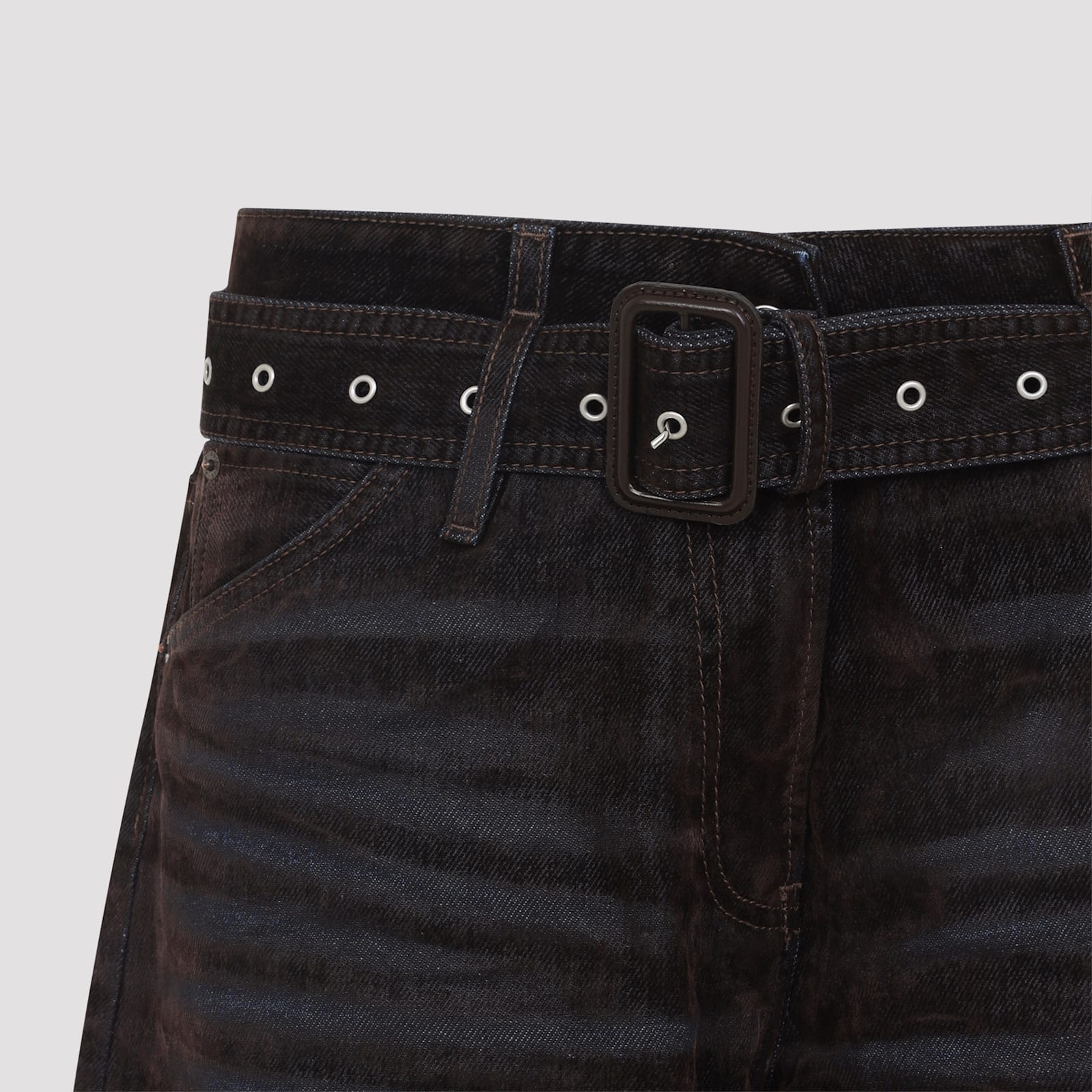 Acne Studios Trousers With Wide Leg And Belt Loops In Blue