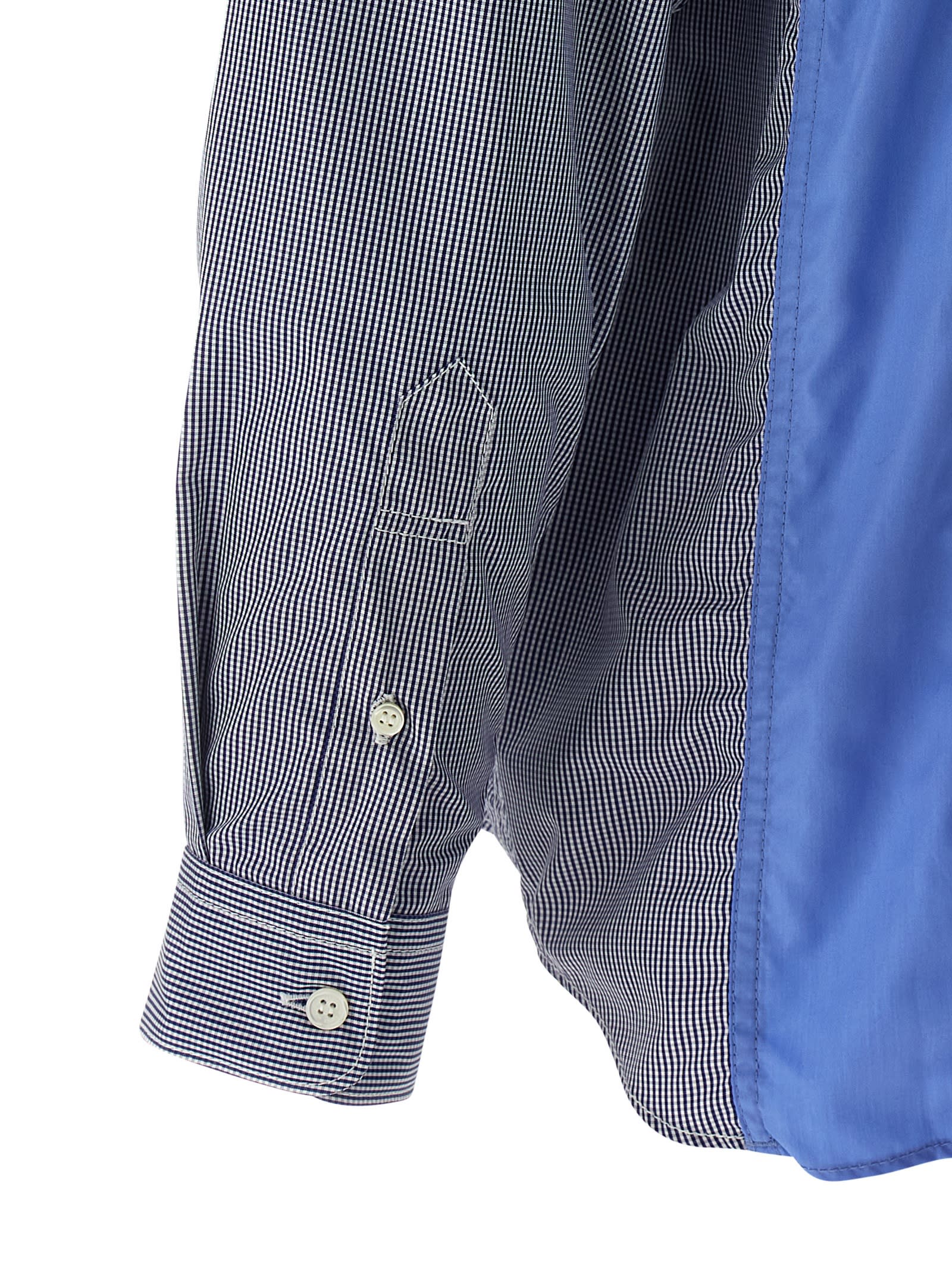 Comme Des Garçons Homme Deux Patchwork Shirt In Gray