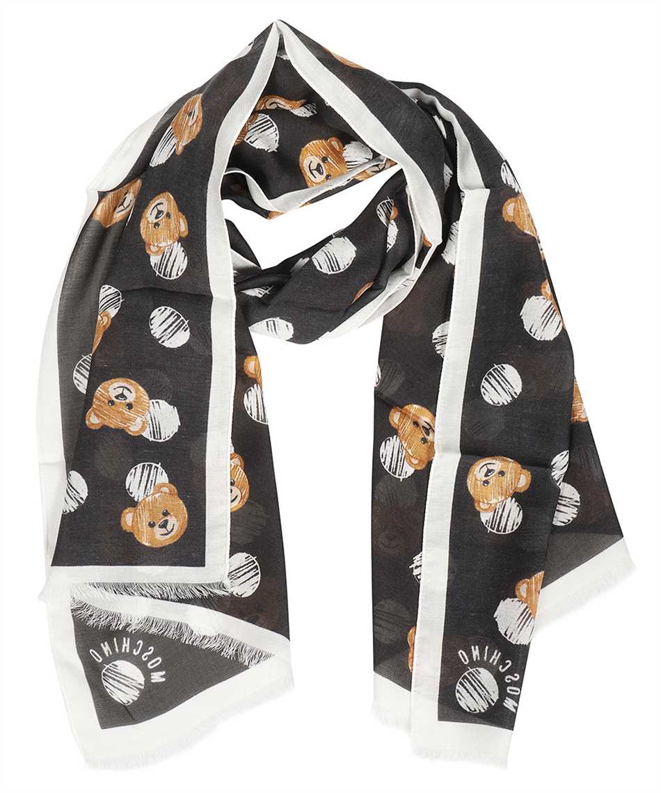 Moschino Modal And Cashmere Blend Scarf In Black