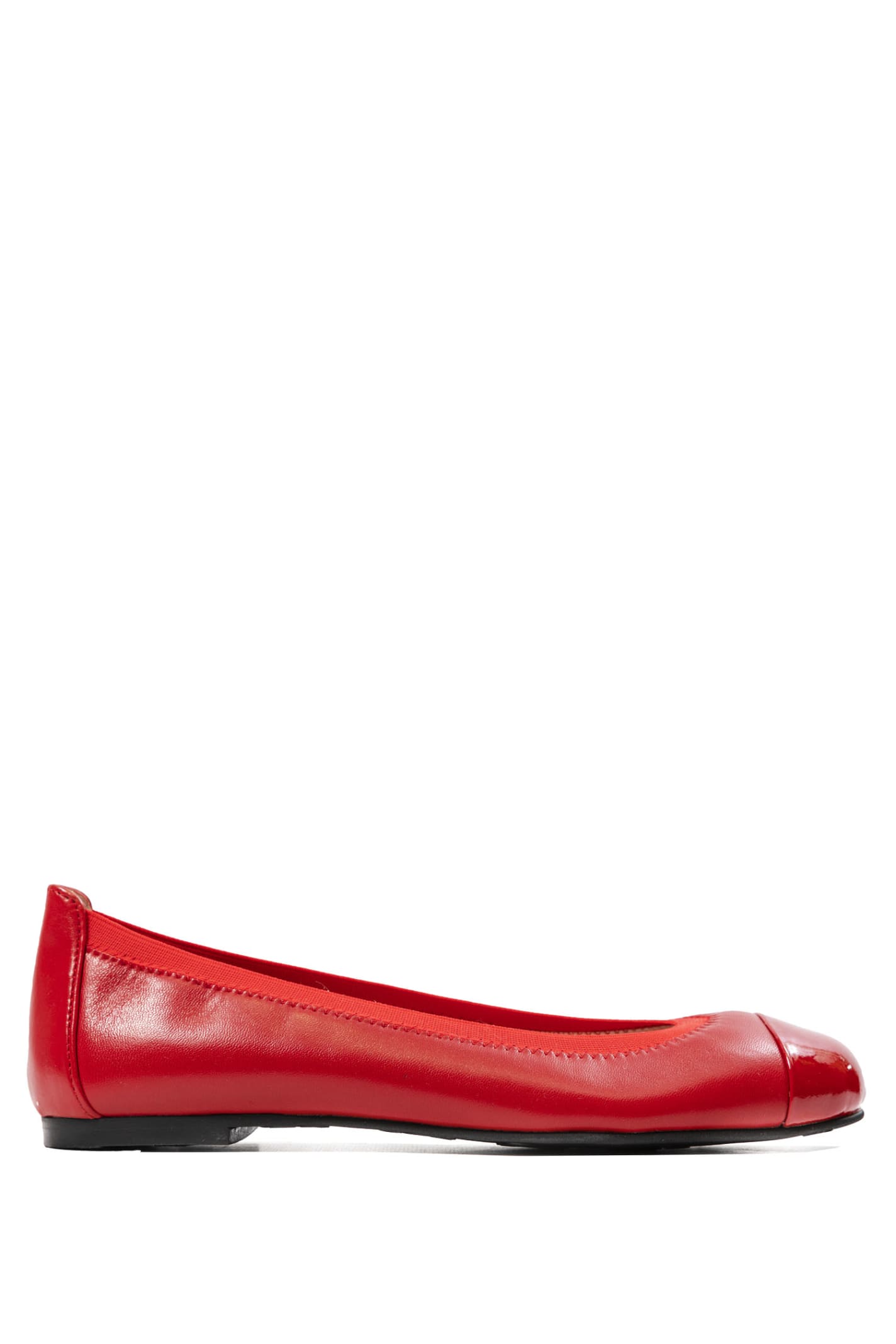 Pretty Ballerinas Kids' Leather Ballet Flats In Red