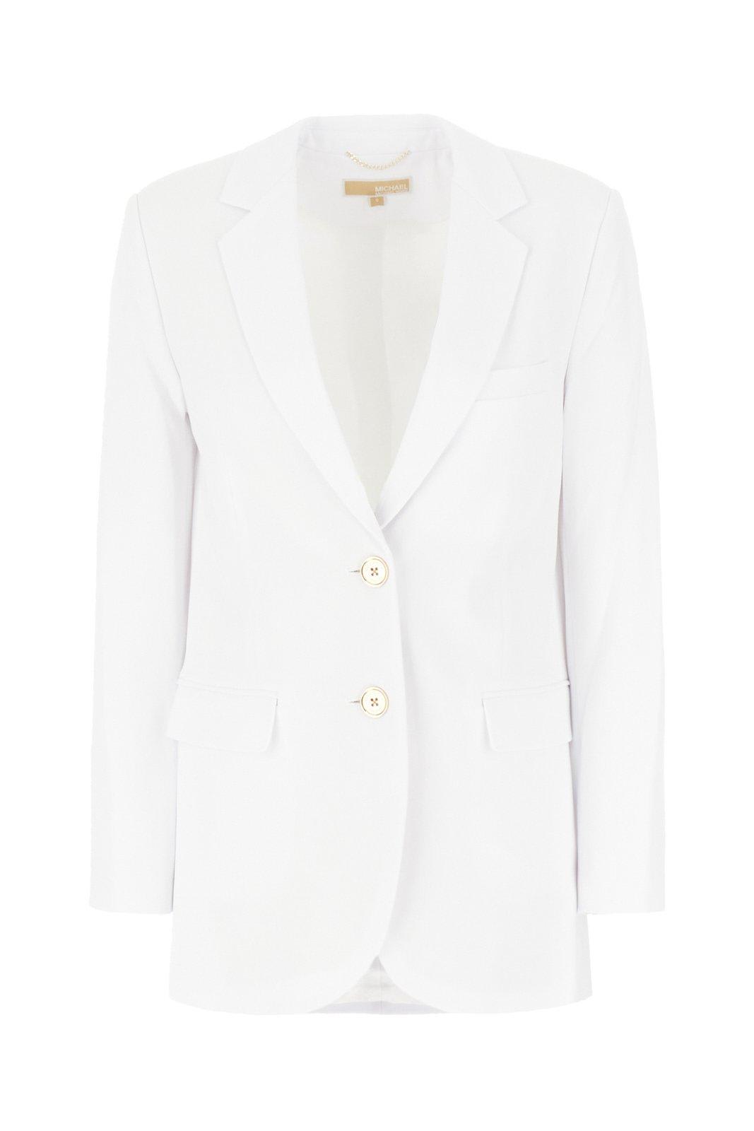 Shop Michael Michael Kors Single-breasted Jacket In White