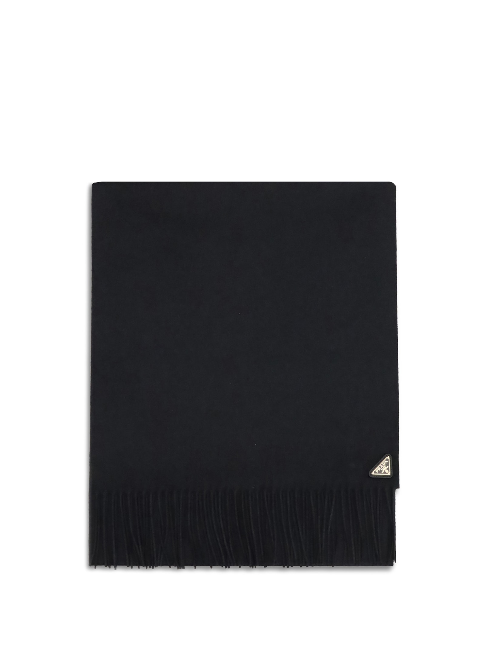 Prada Silk And Cashmere Scarf In Black