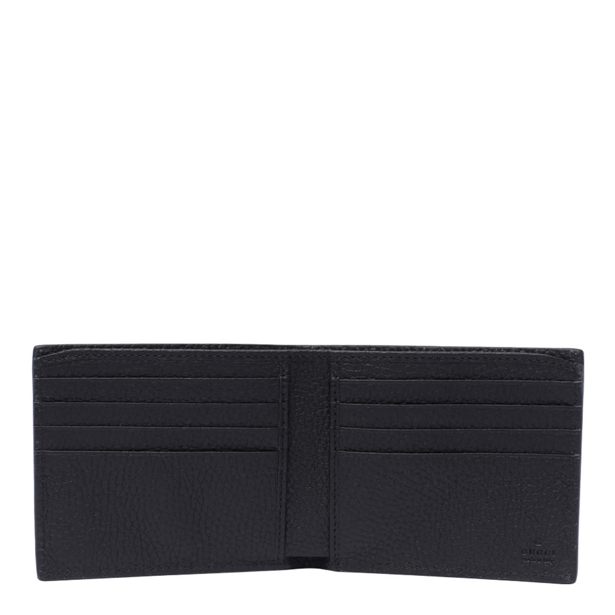 Shop Gucci Logo Bi-fold Wallet In Black