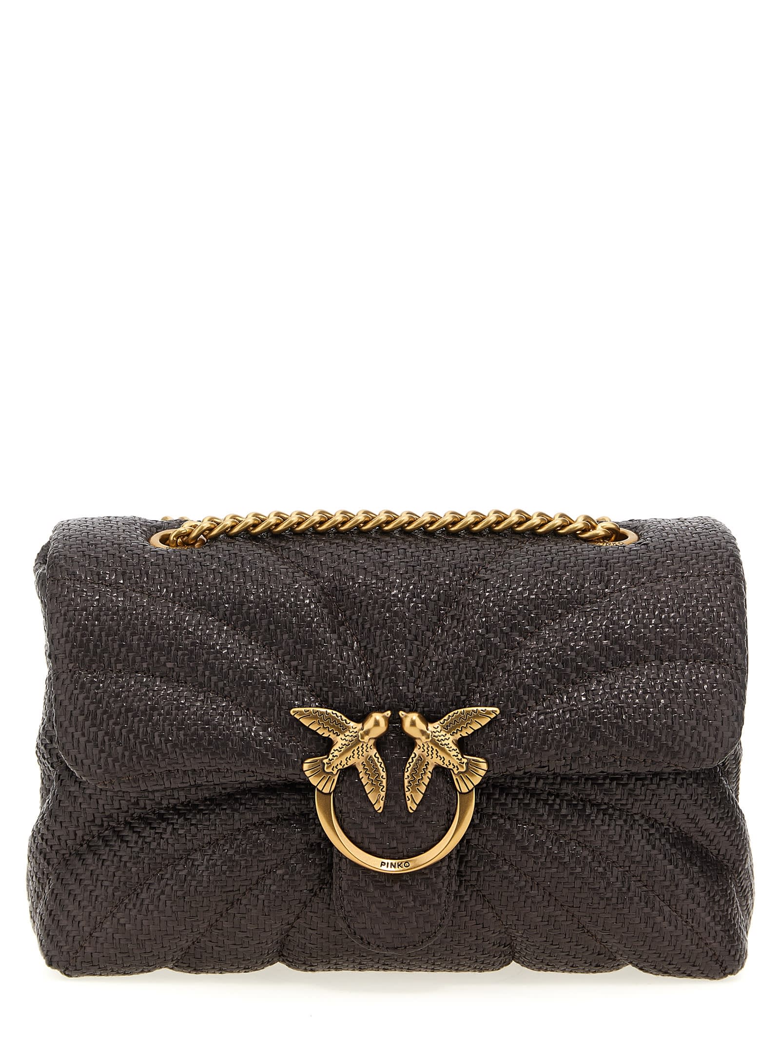 Pinko Mini Love Puff Cross Body Bag In Brown