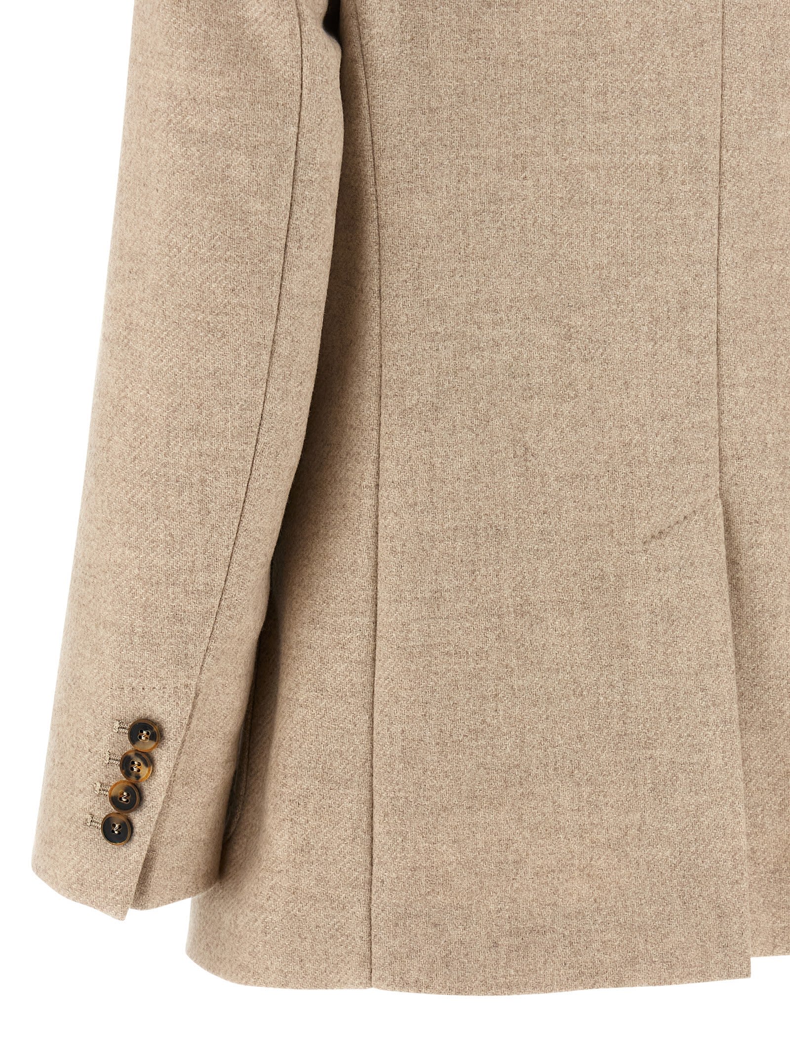 Max Mara Single-breasted Blazer In Burgundy