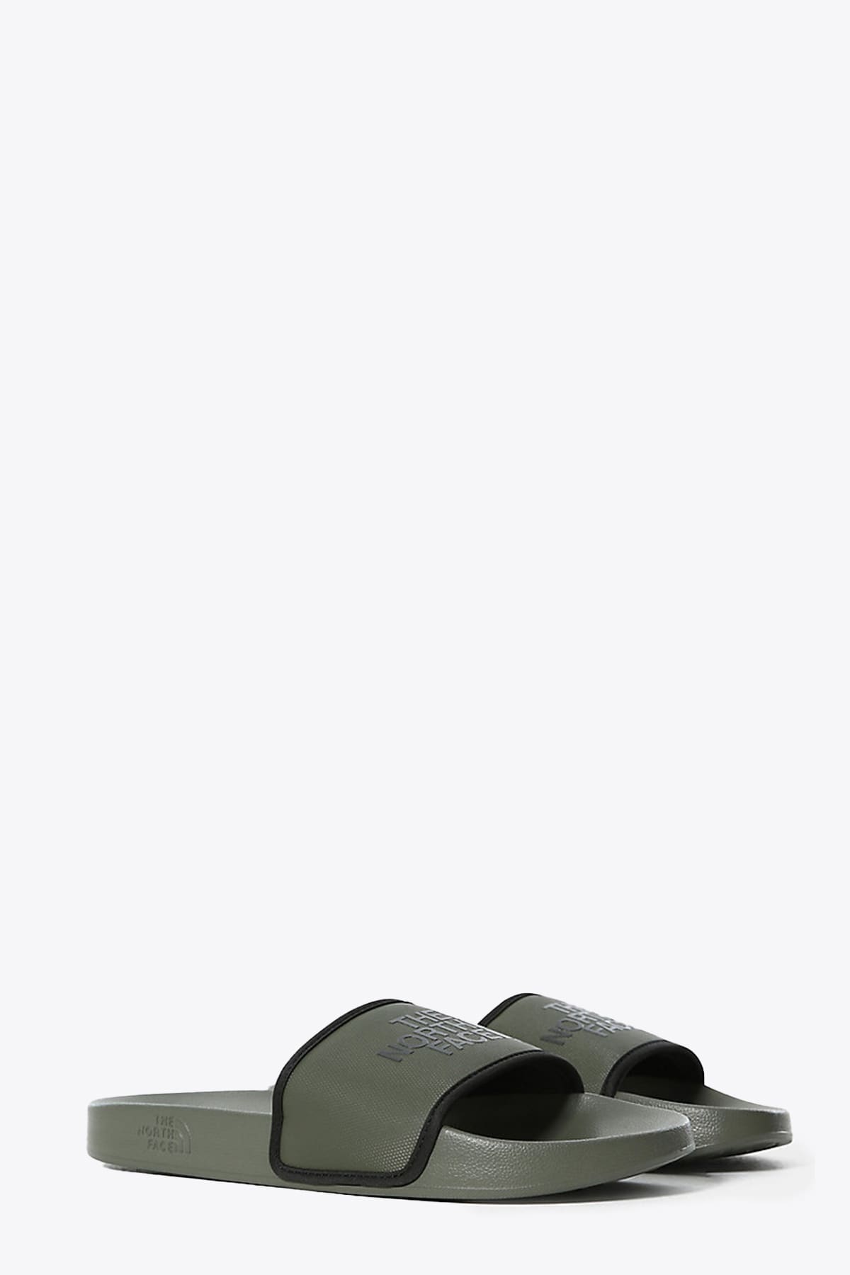 The North Face M Base Camp Slide Iii New Taupe Military green rubber slides with logo - Base camp slide III