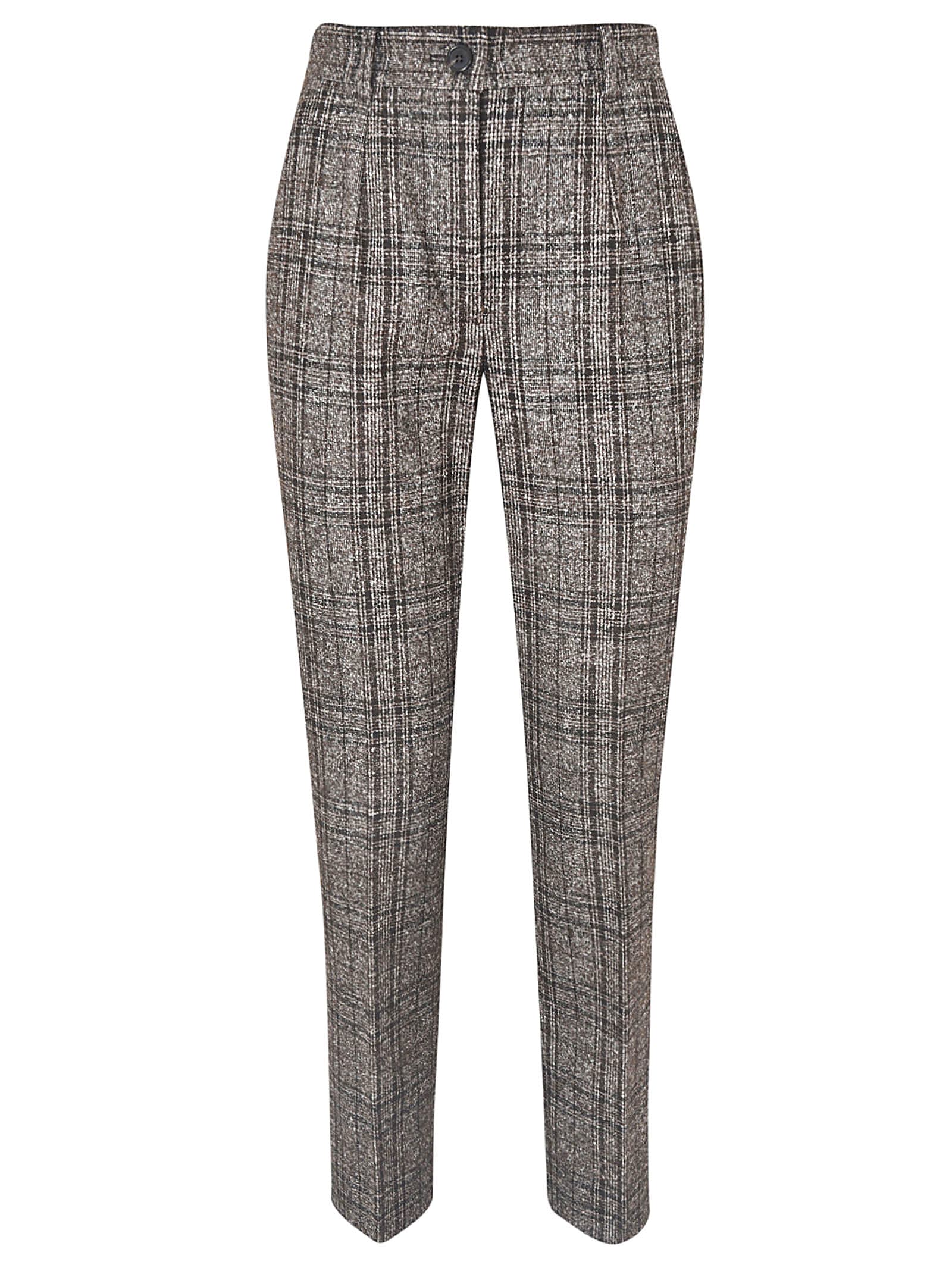 DOLCE & GABBANA CHECK CROPPED TROUSERS,FTAM2T FQMH2 S8101