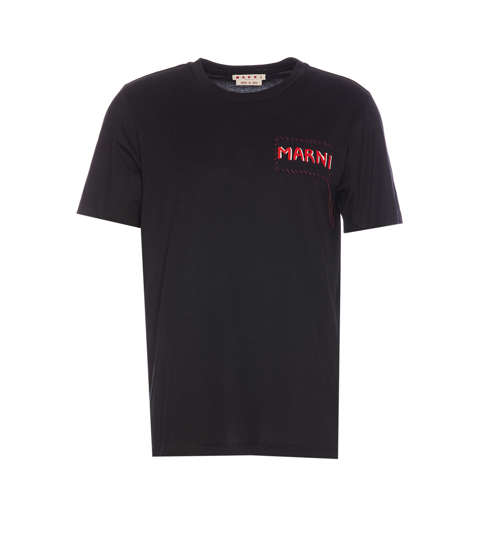 Shop Marni Patch T-shirt In Black