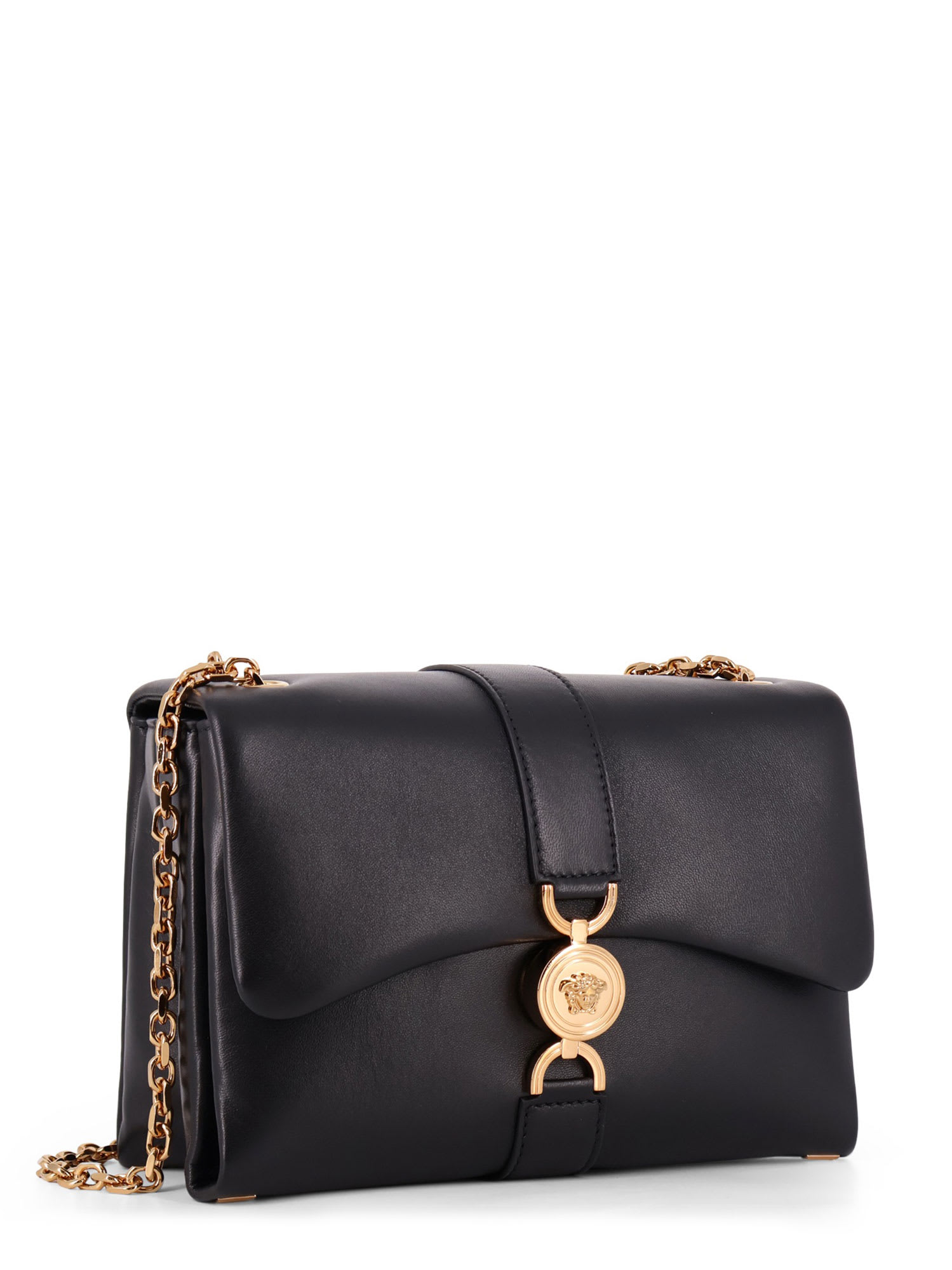 Shop Versace Kleio Shoulder Bag In Black