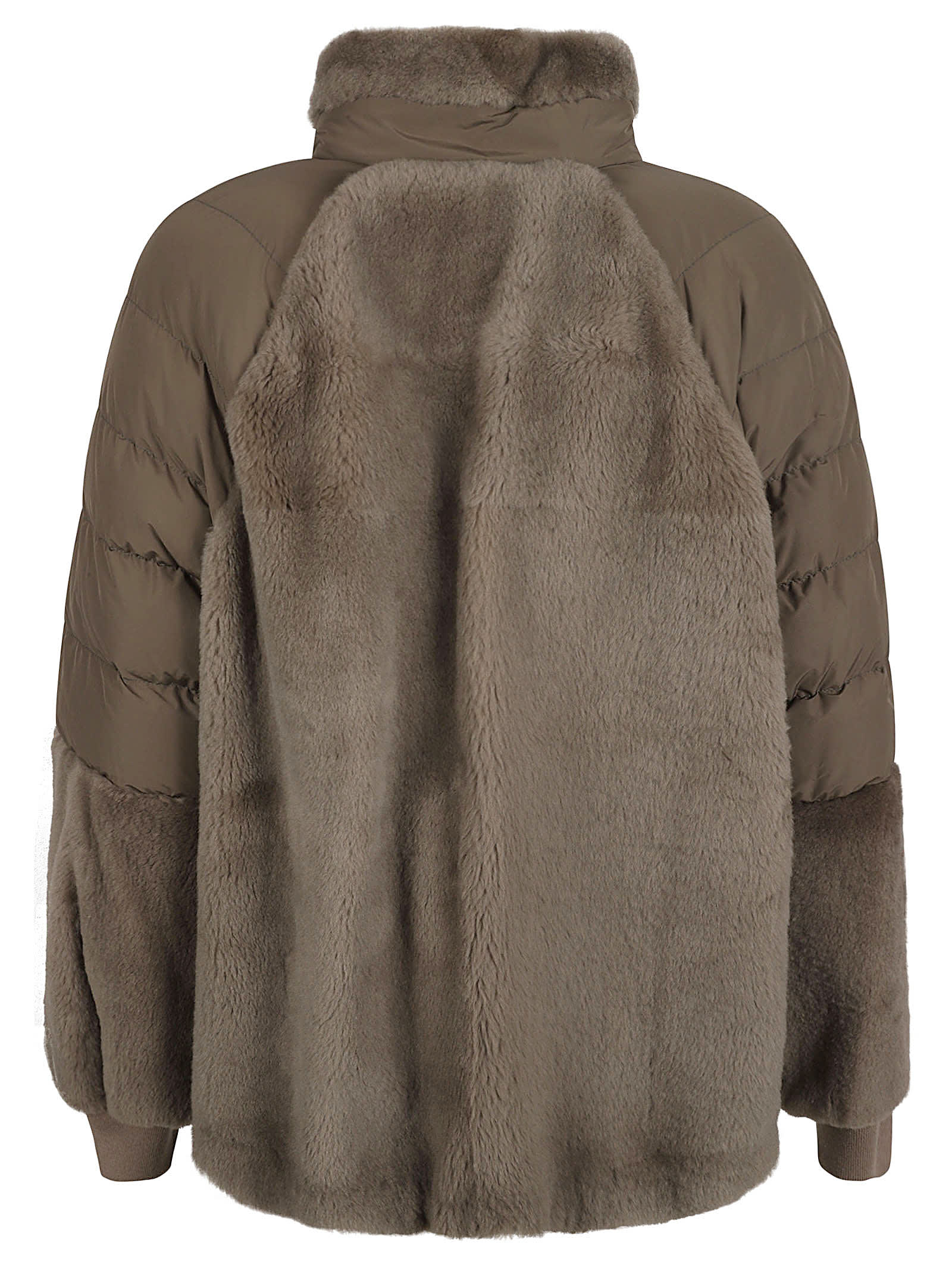 BRUNELLO CUCINELLI SOFT SHEARLING ZIP-UP COAT 