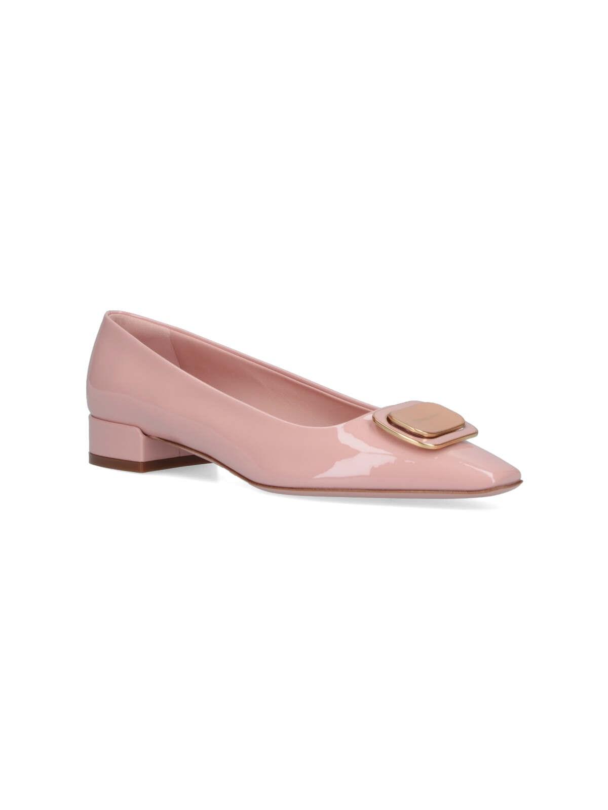 Shop Ferragamo New Vara Plate Pumps In Pink