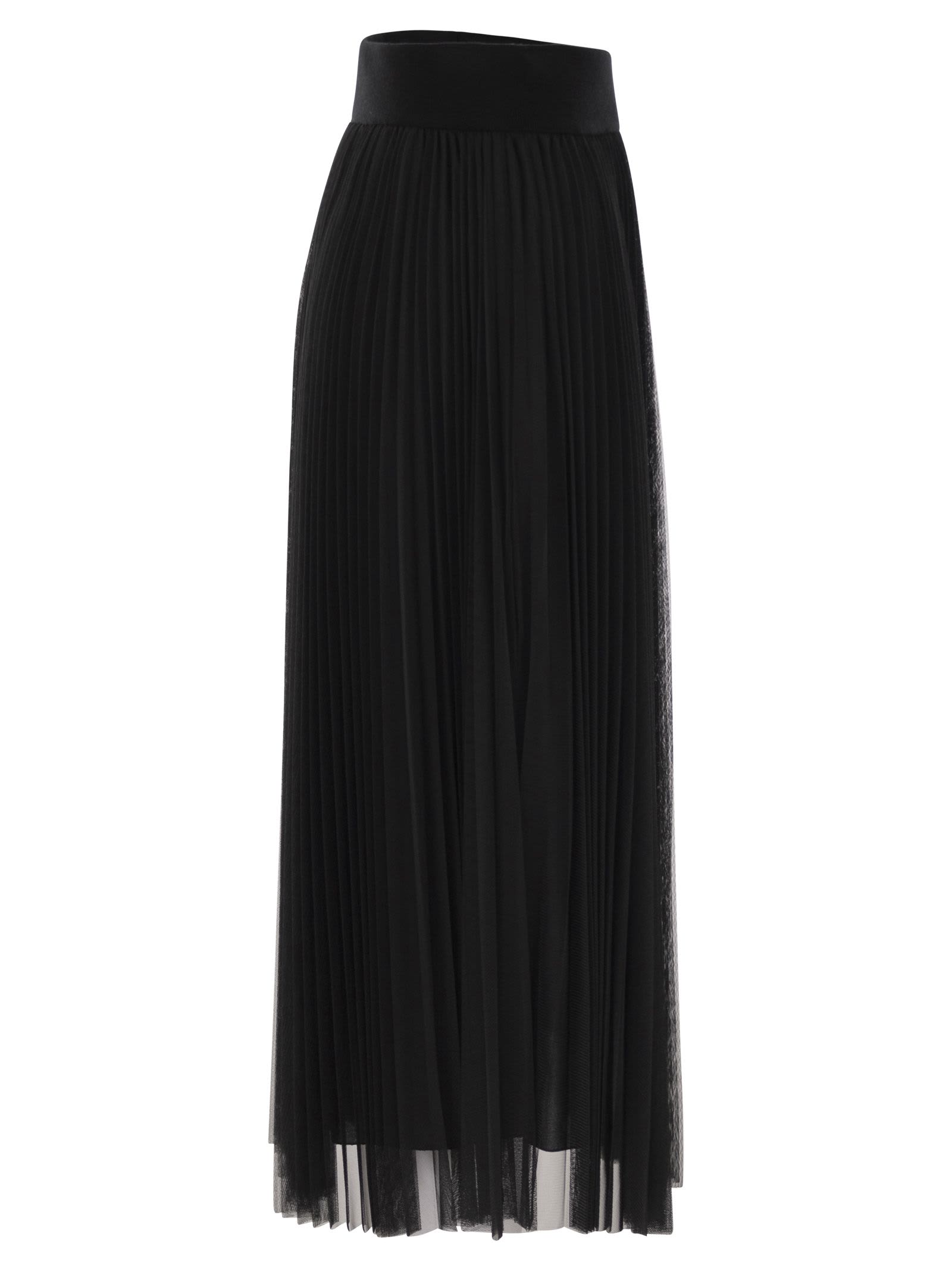 Fabiana Filippi Wide Tulle Skirt In Black