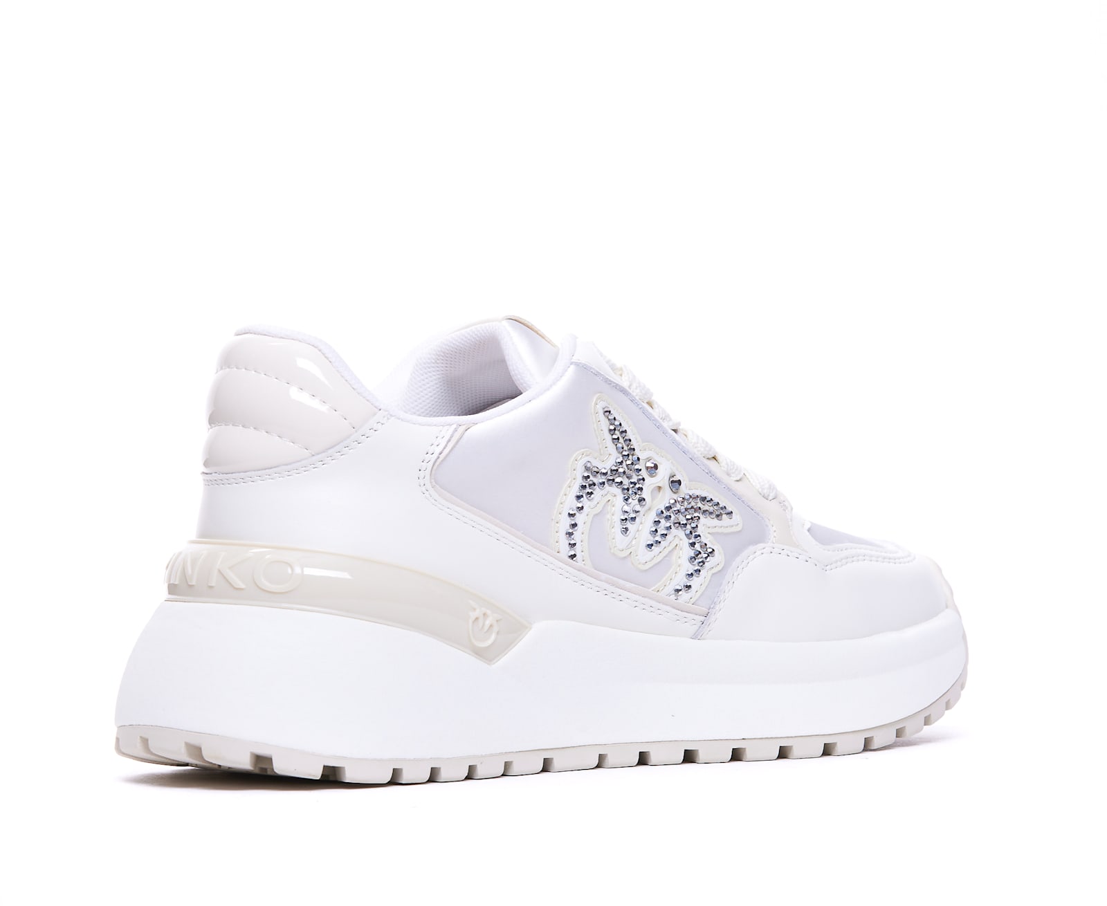 Pinko Gem Sneakers In White