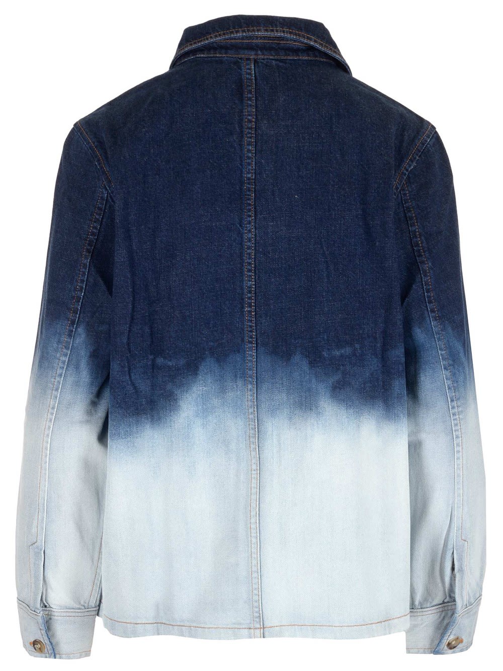 Apc Pierre Tie-dye Denim Overshirt In Bleached