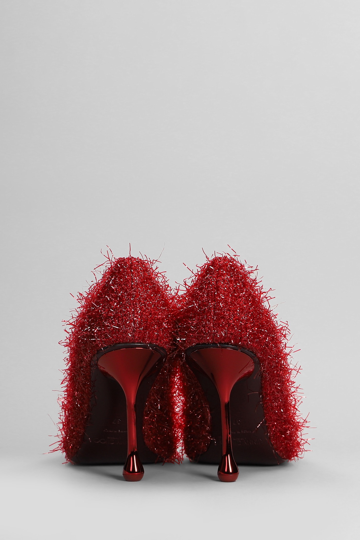 Jimmy Choo Ixia 80 Tinsel Pumps In Red