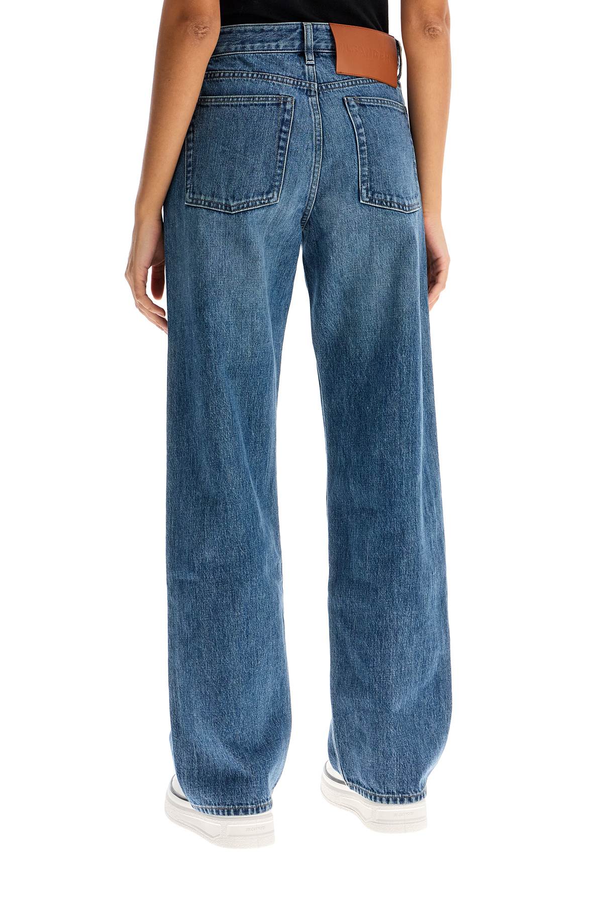 Shop Jil Sander Loose Fit Straight Cut Jeans In Canard (blue)