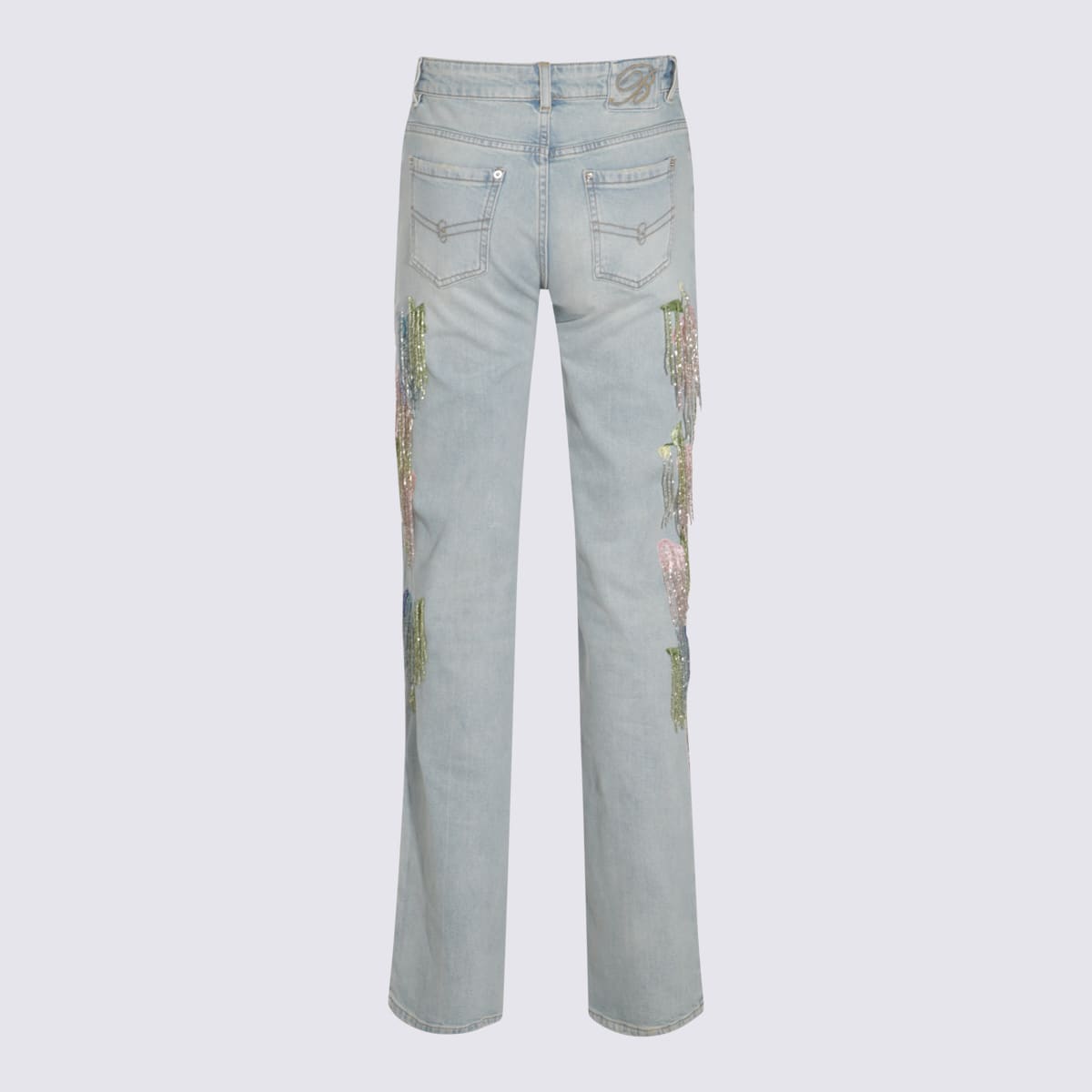 Blumarine Ice Blue Denim Jeans In Blue