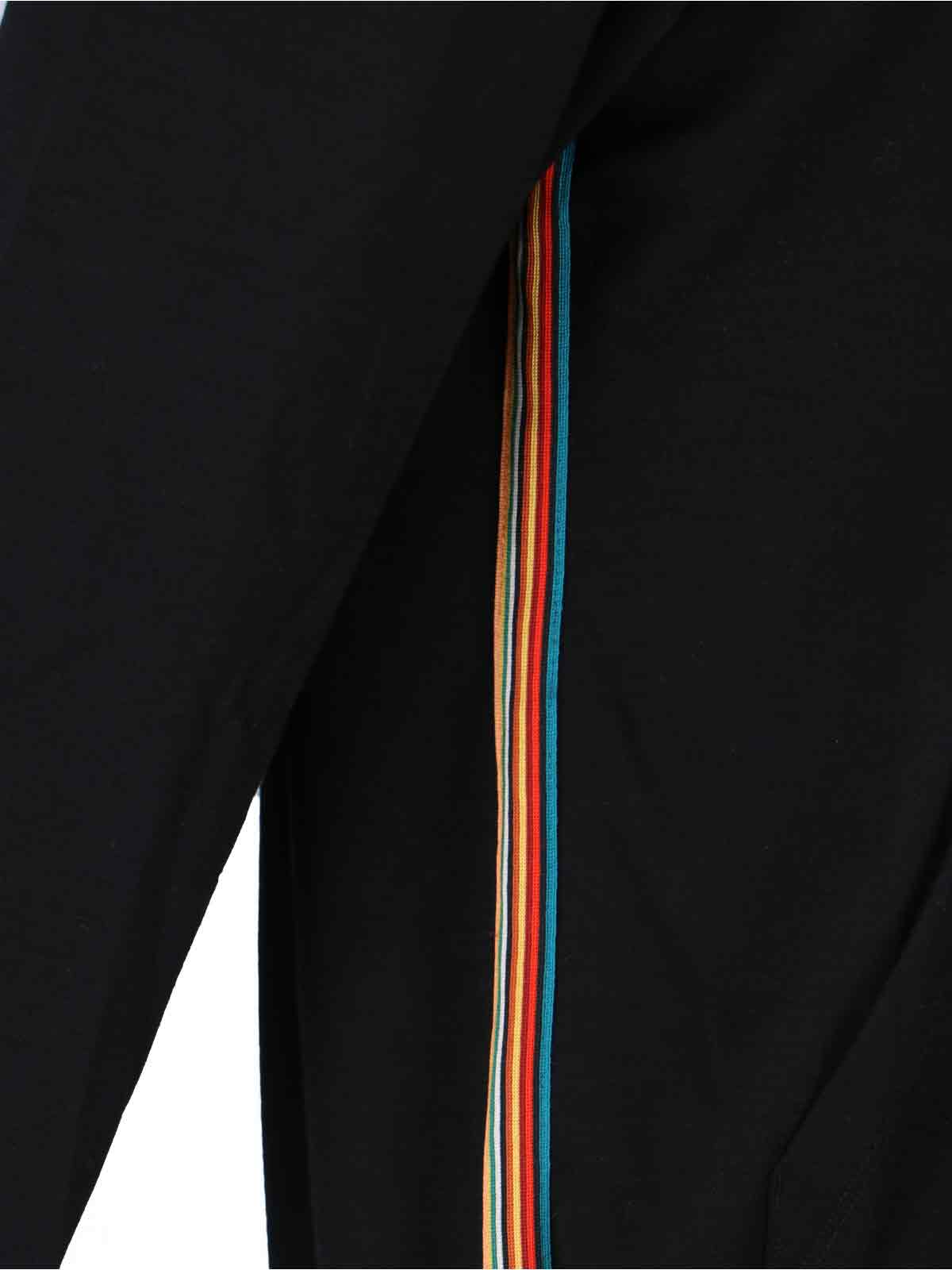 Shop Paul Smith Signature Stripe Zip Sweatshirt In Black