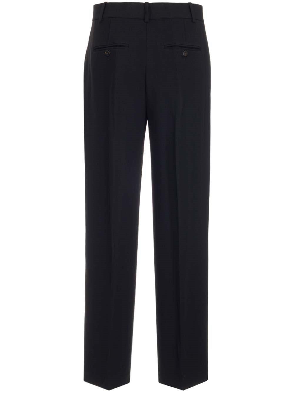 Shop Theory Straight Leg Trousers In Black