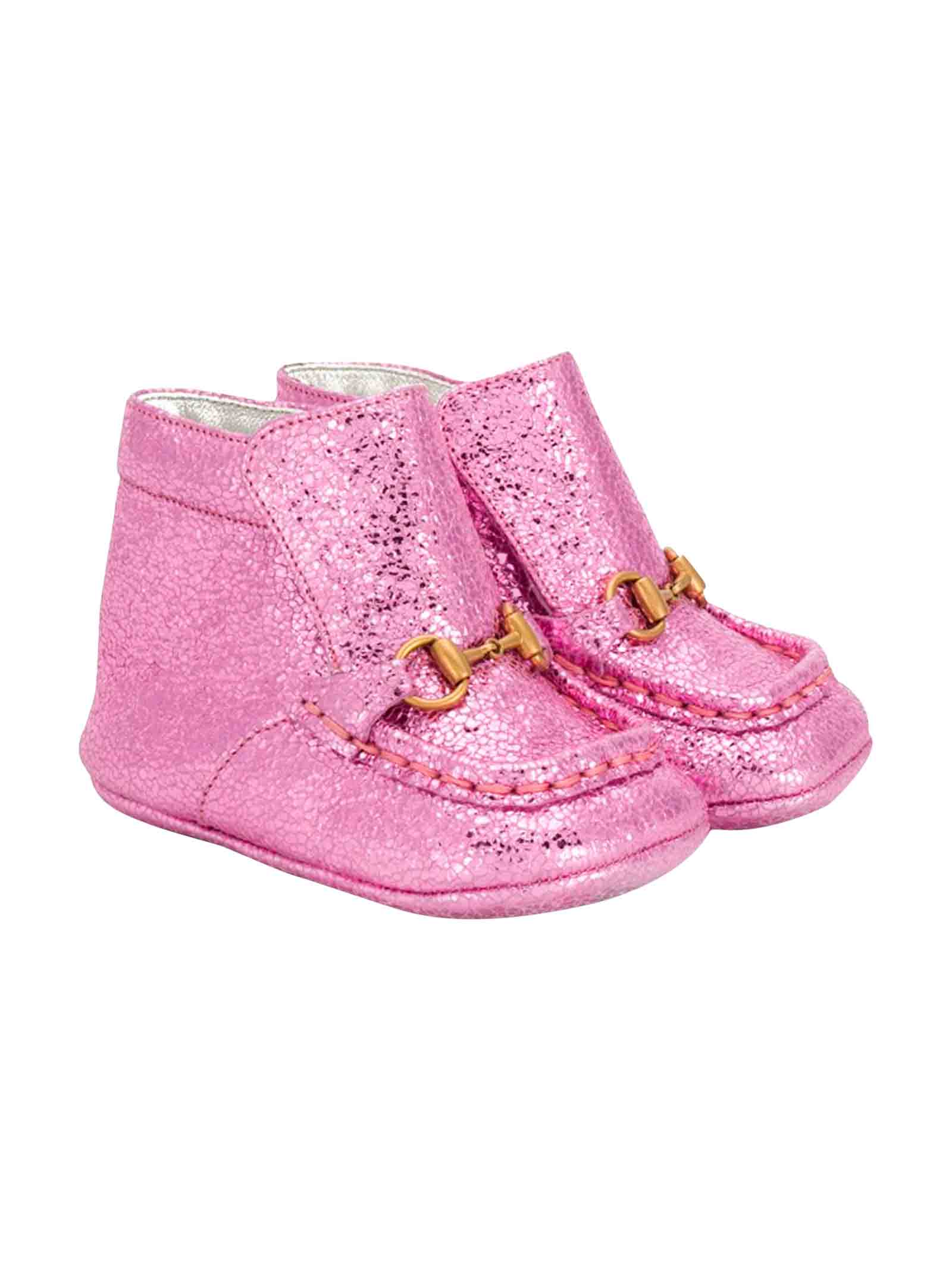 pink baby gucci shoes