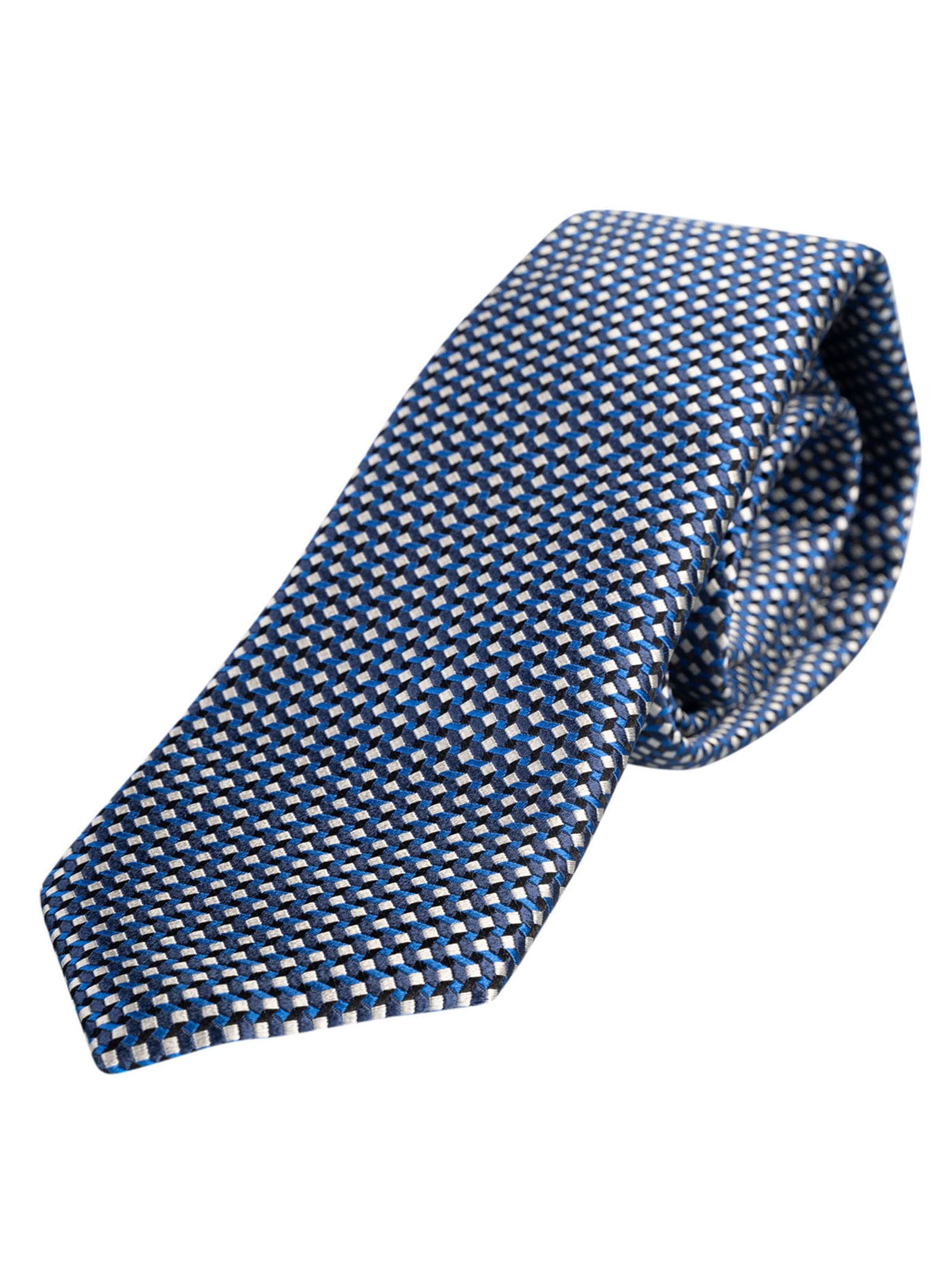 Shop Giorgio Armani Pattern Embroidered Neck Tie In C