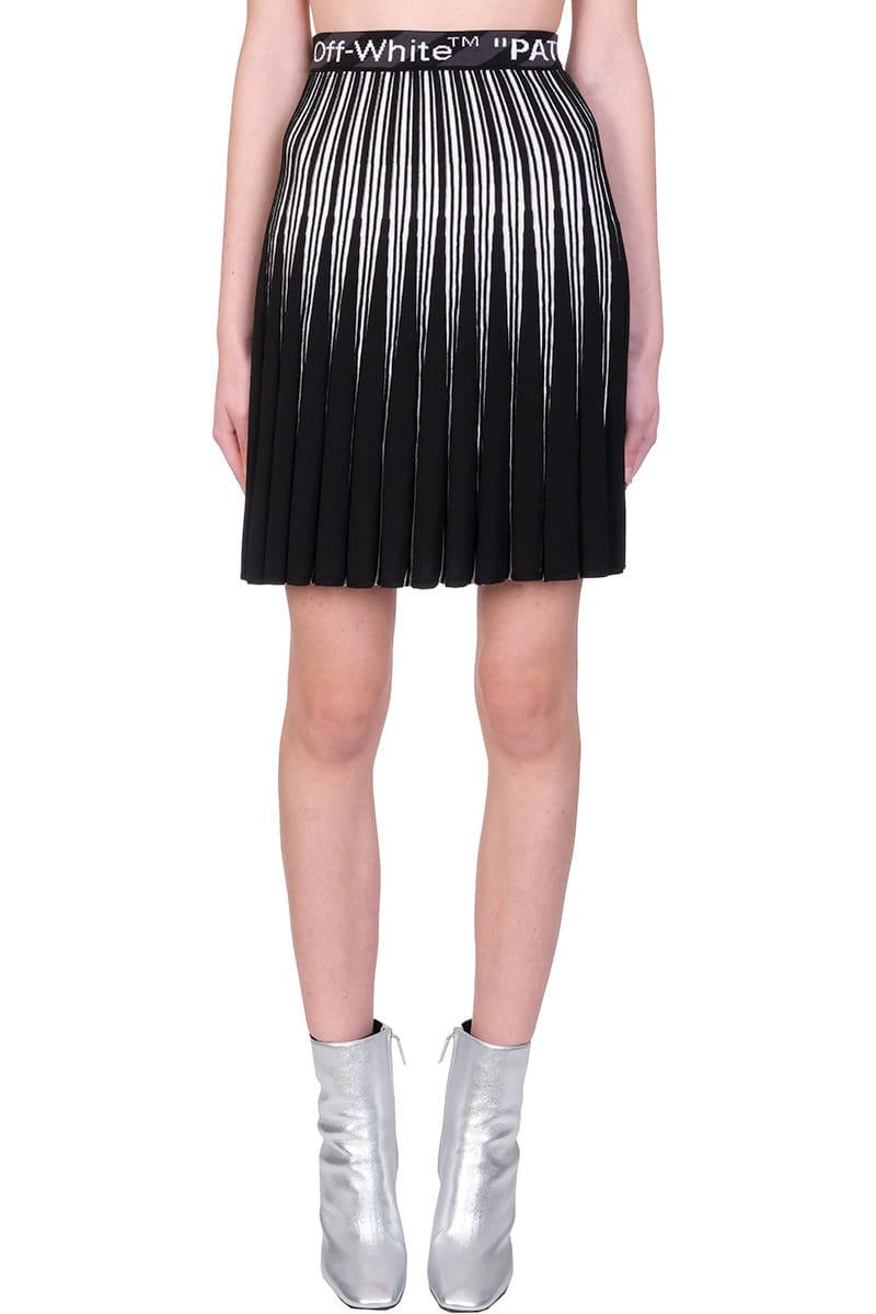 Off-White Bold Skirt In Black Viscose