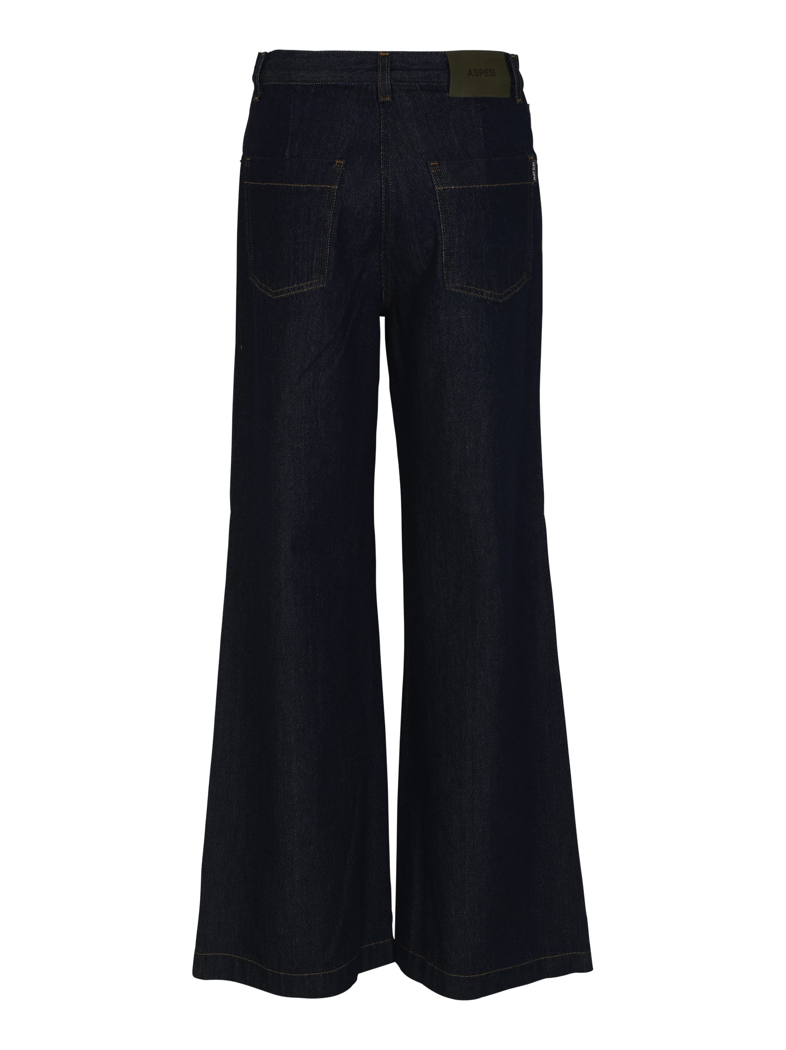 Shop Aspesi Flared Leg Jeans In Denim