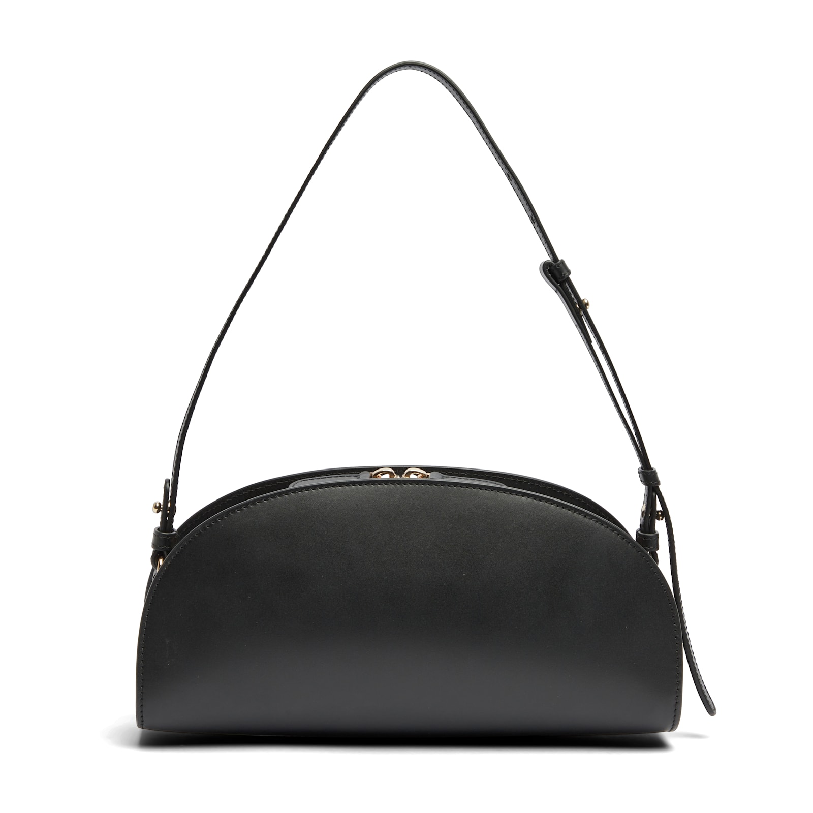 Apc Mini Demi-lune Structured Shoulder Handbag In Lzz Noir