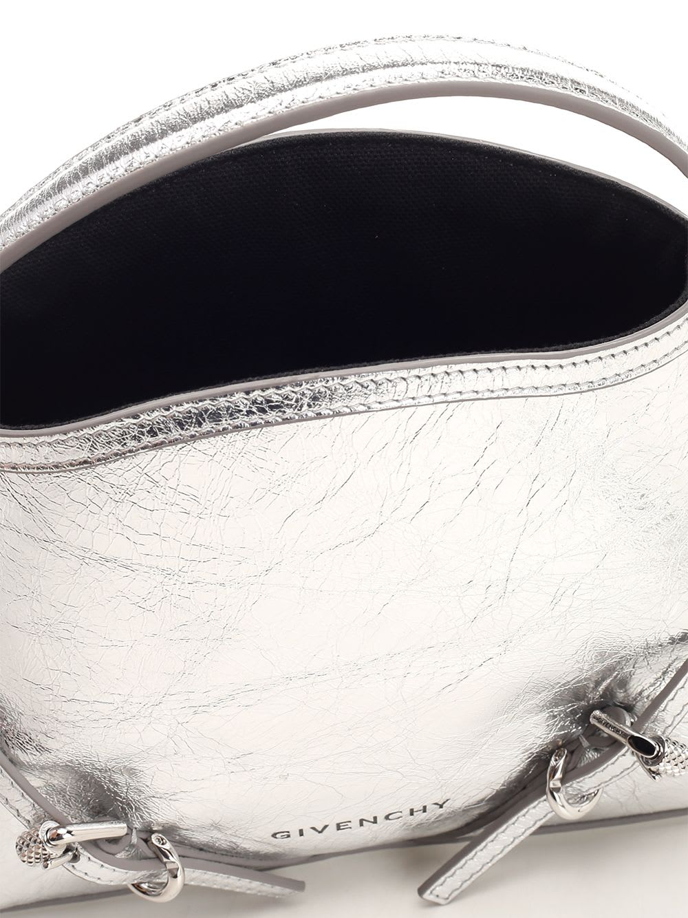 Shop Givenchy Voyou Nano Bag In Silver